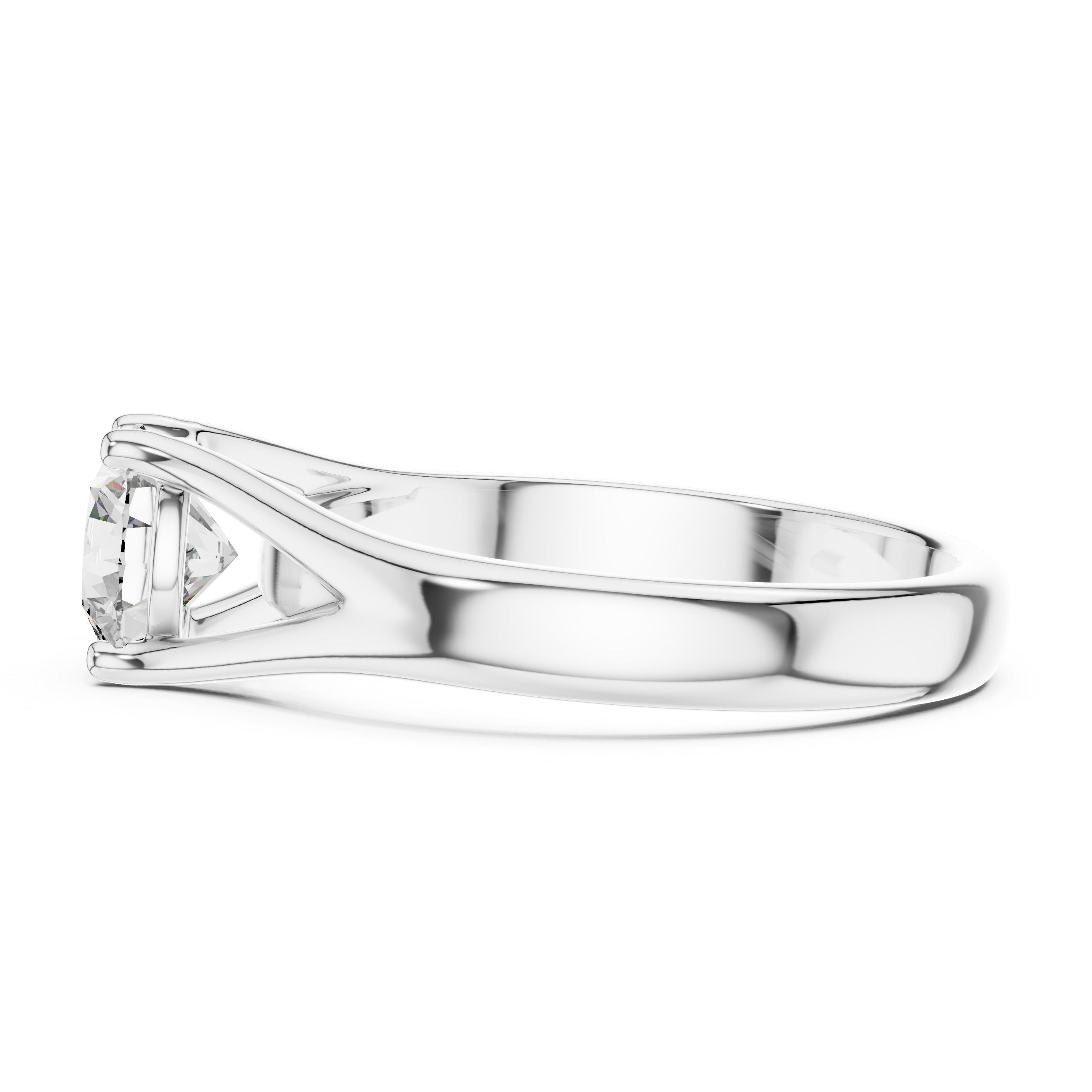 Round Lab Grown Diamond Solitaire Engagement Ring