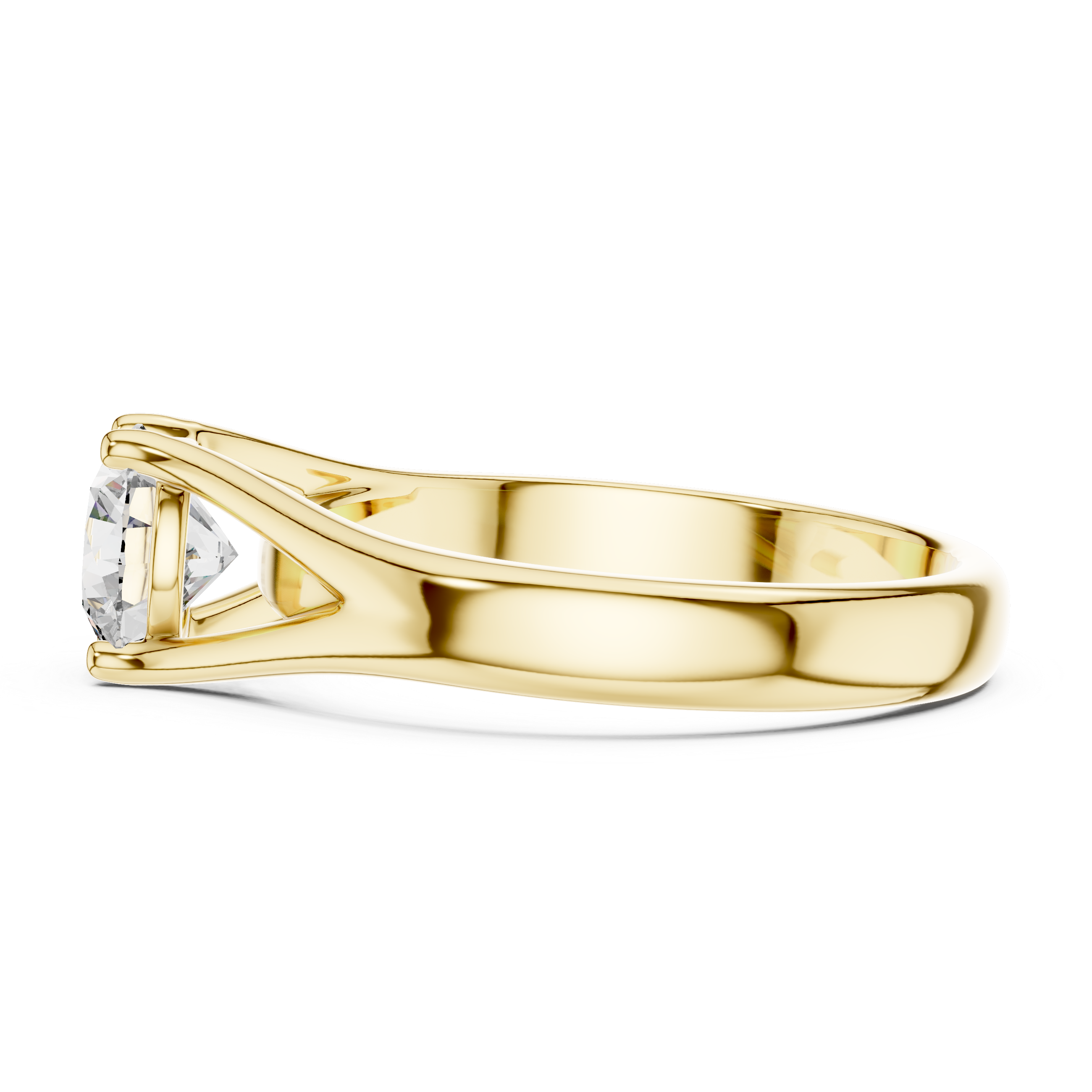 Round Lab Grown Diamond Solitaire Engagement Ring