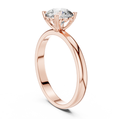 Round Lab Grown Diamond Solitaire Engagement Ring