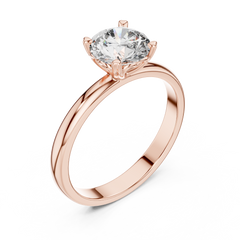 Round Lab Grown Diamond Solitaire Engagement Ring