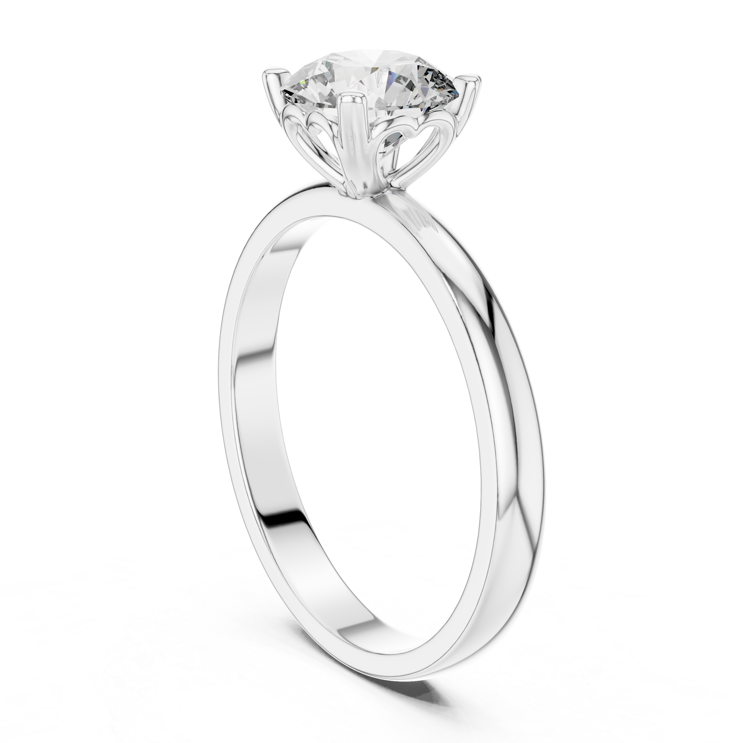 Round Lab Grown Diamond Solitaire Engagement Ring