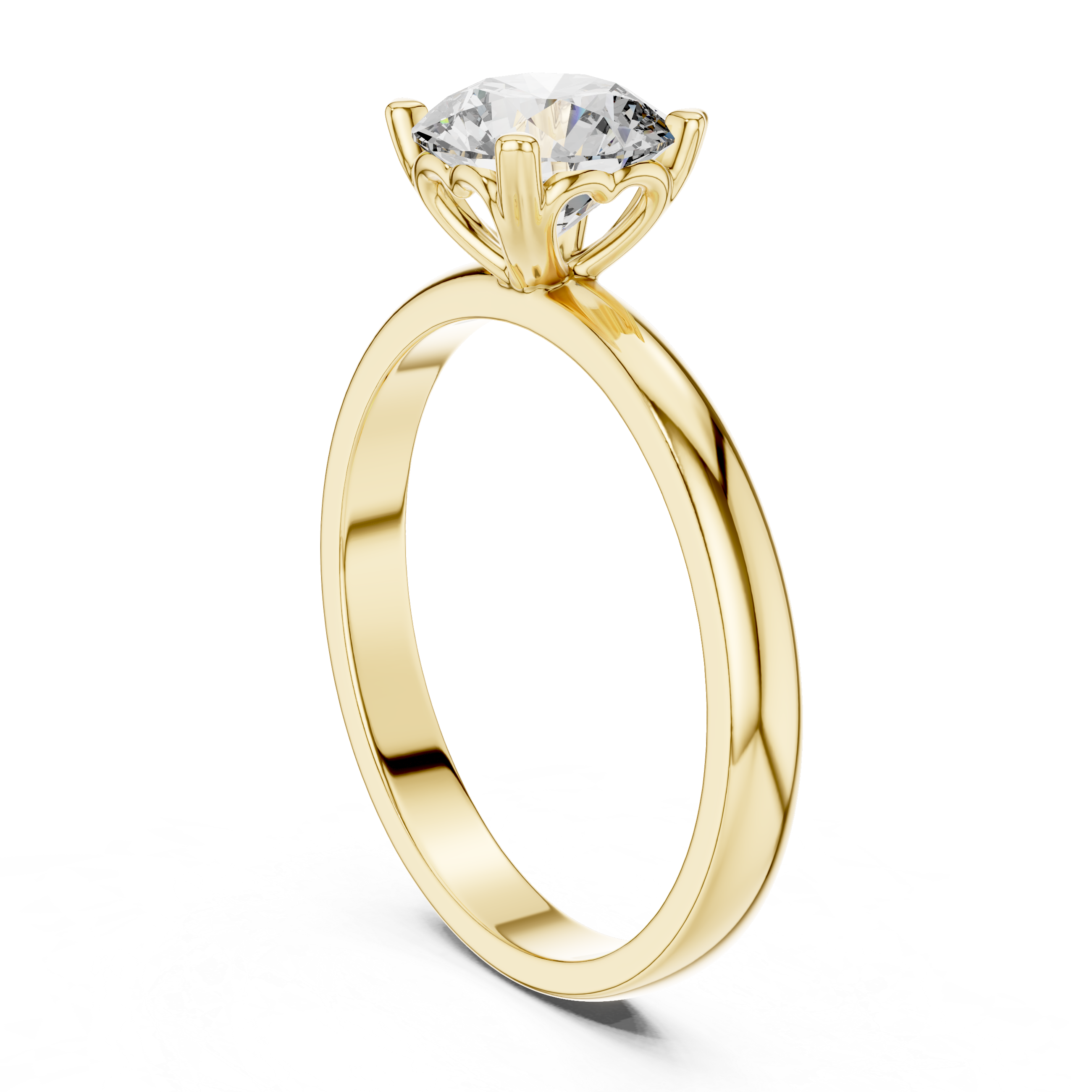Round Lab Grown Diamond Solitaire Engagement Ring