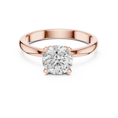 Round Lab Grown Diamond Solitaire Engagement Ring