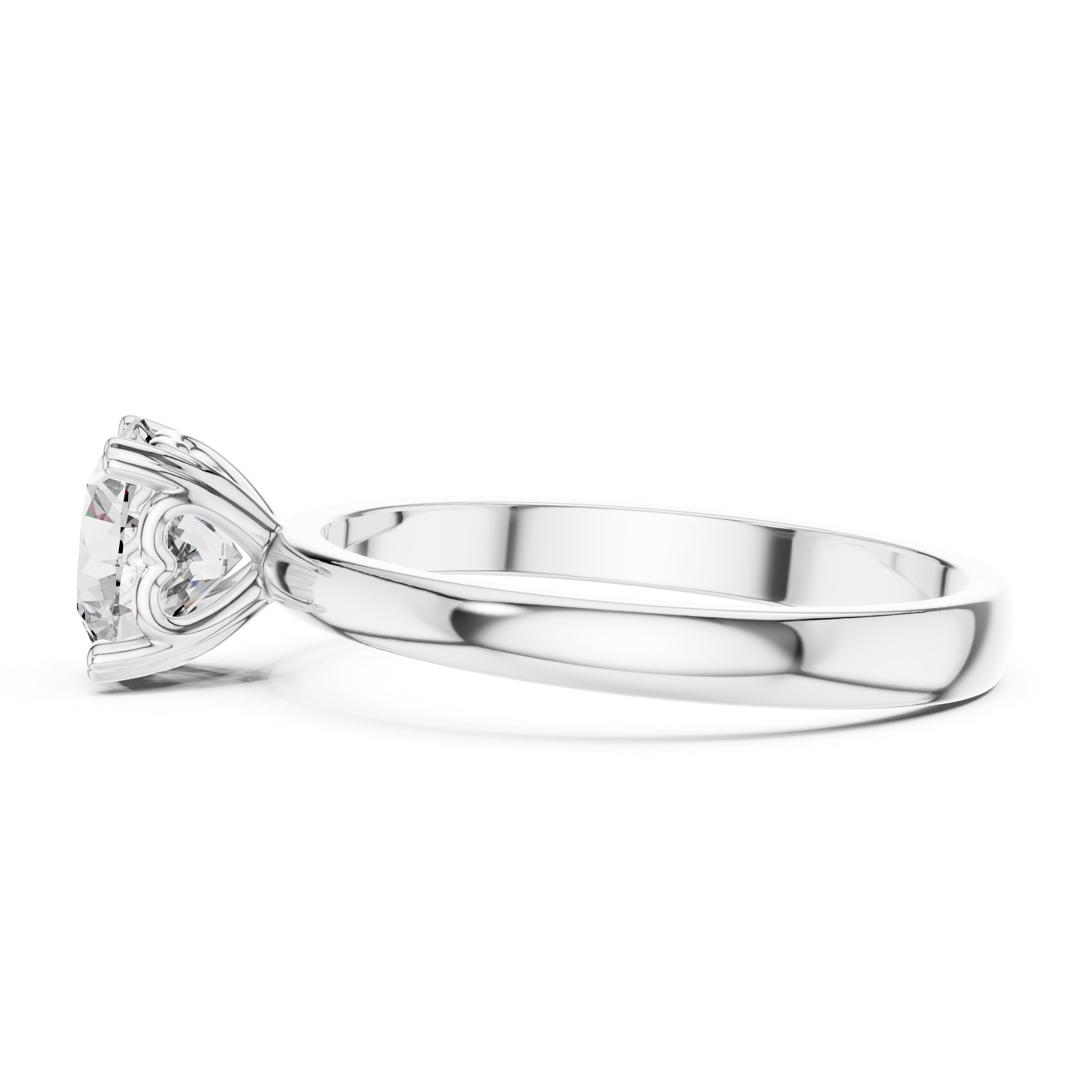 Round Lab Grown Diamond Solitaire Engagement Ring