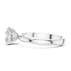 Round Lab Grown Diamond Solitaire Engagement Ring