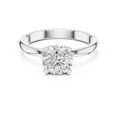 Round Lab Grown Diamond Solitaire Engagement Ring
