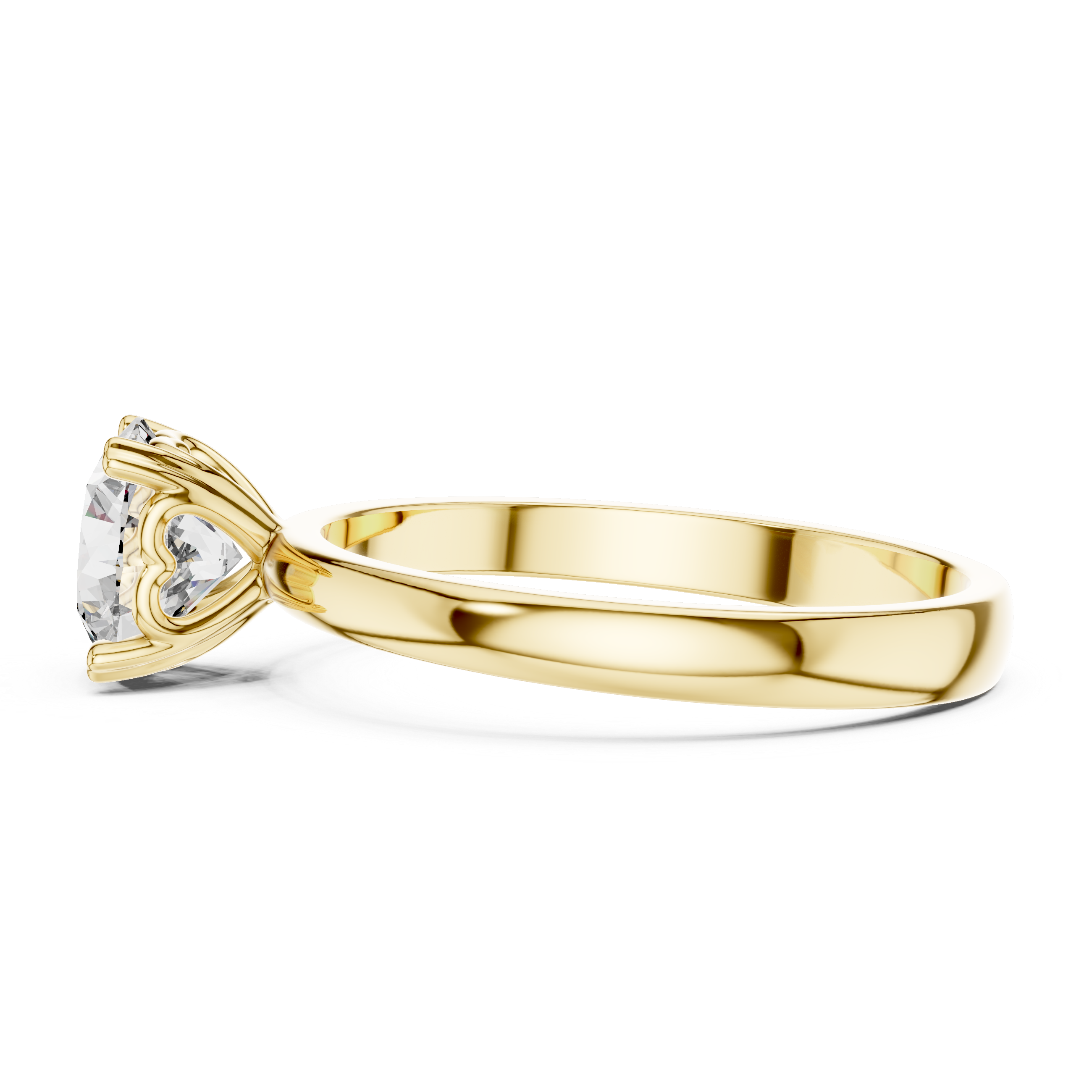 Round Lab Grown Diamond Solitaire Engagement Ring