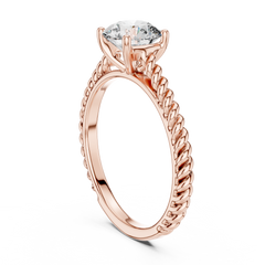 Round Lab Grown Diamond Solitaire Engagement Ring