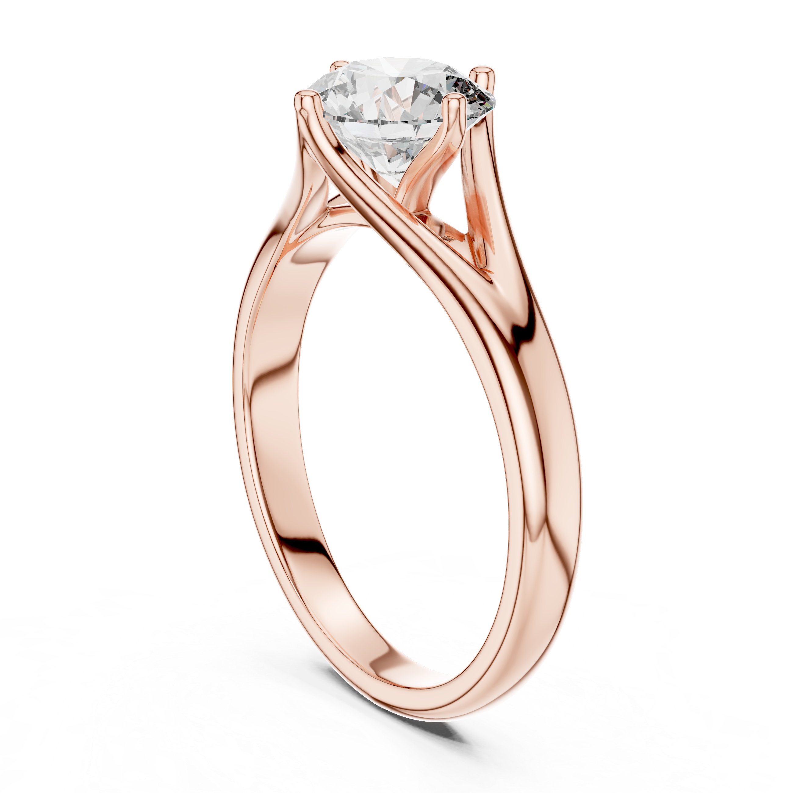 Round Lab Grown Diamond Solitaire Engagement Ring