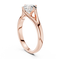 Round Lab Grown Diamond Solitaire Engagement Ring