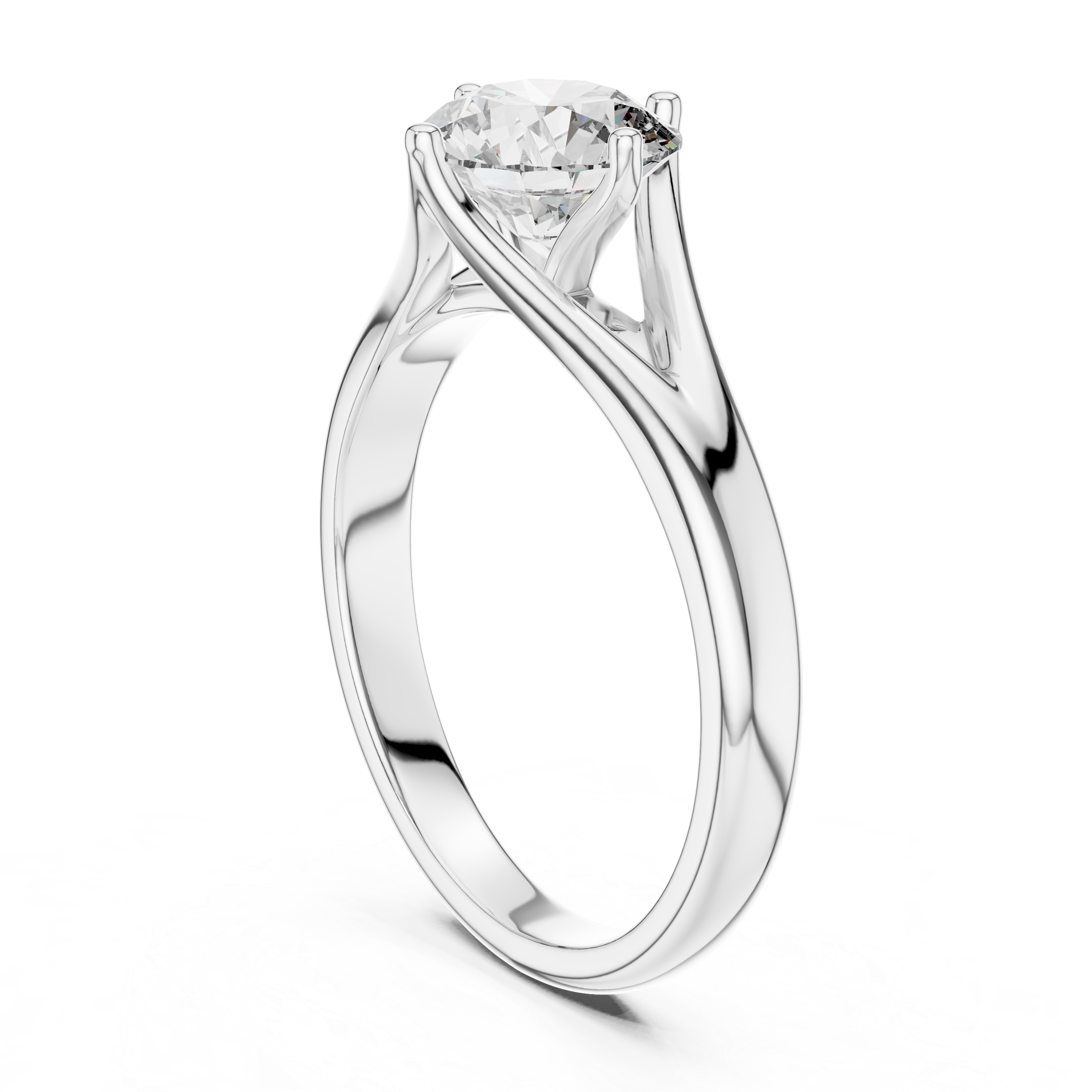 Round Lab Grown Diamond Solitaire Engagement Ring