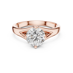 Round Lab Grown Diamond Solitaire Engagement Ring