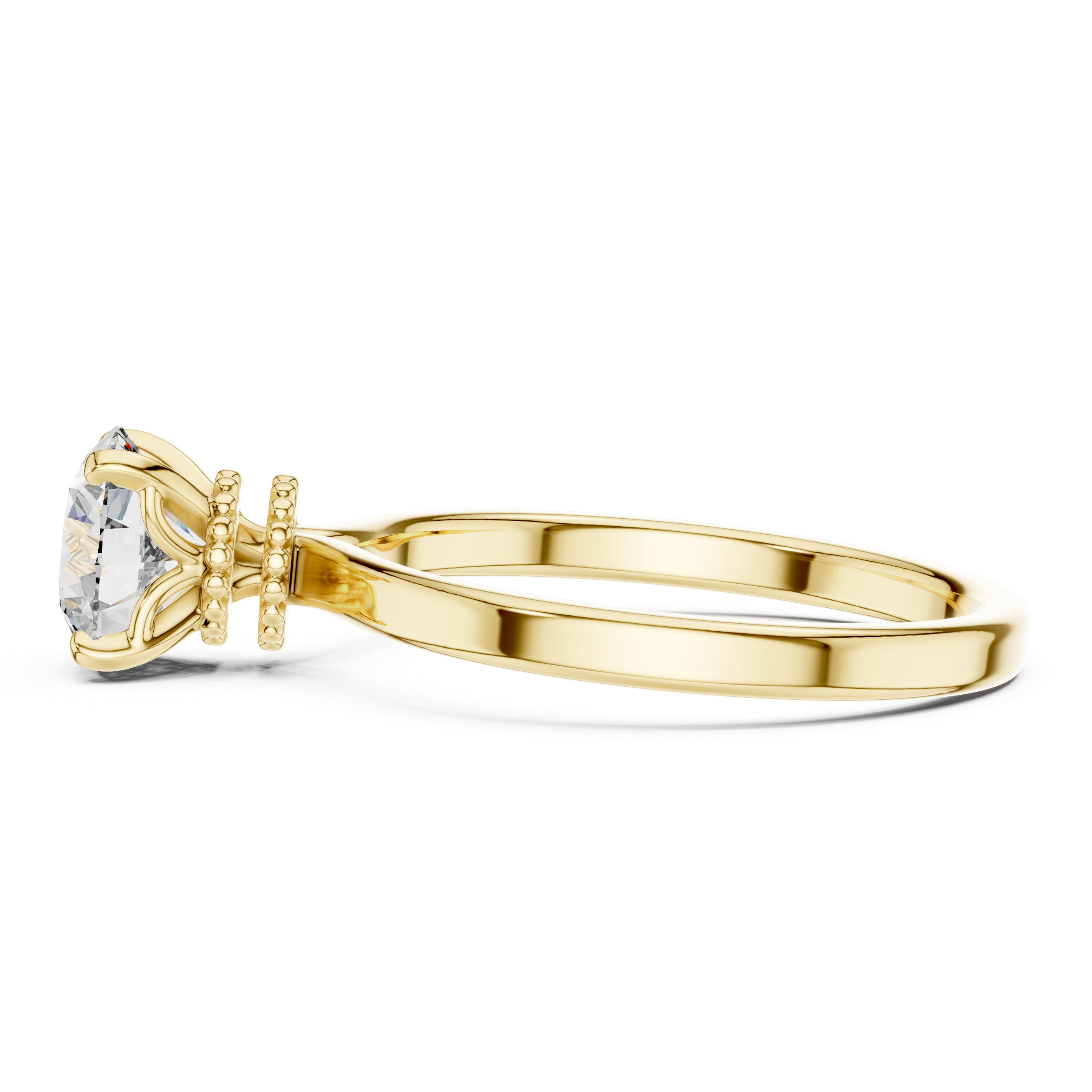 Round Lab Grown Diamond Solitaire Engagement Ring
