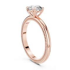 Round Lab Grown Diamond Solitaire Engagement Ring
