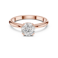 Round Lab Grown Diamond Solitaire Engagement Ring