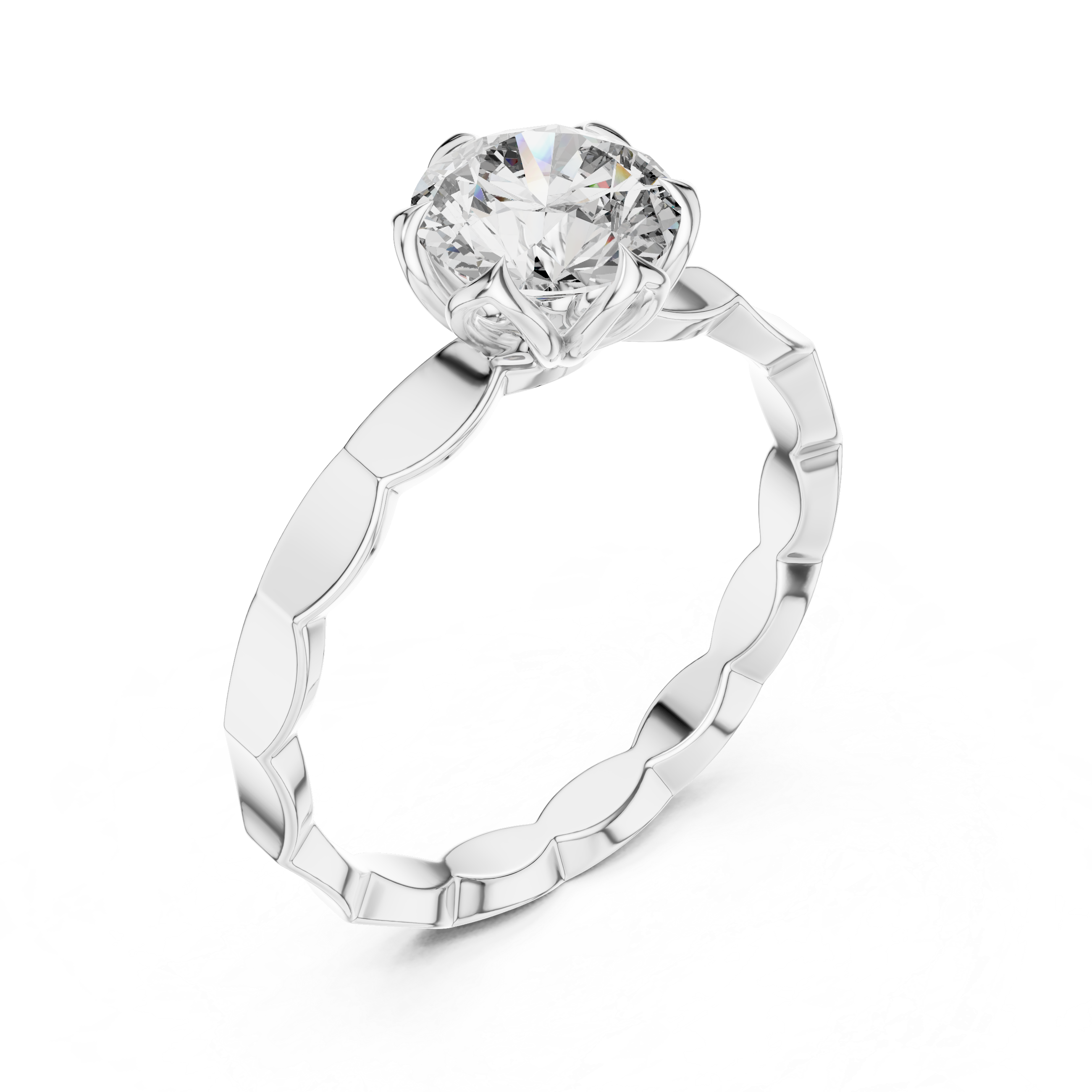Round Halo Lab Grown Diamond Ring
