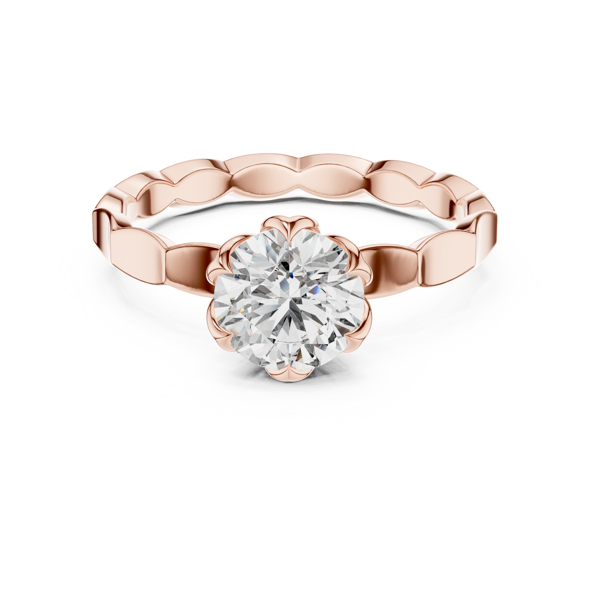 Round Halo Lab Grown Diamond Ring