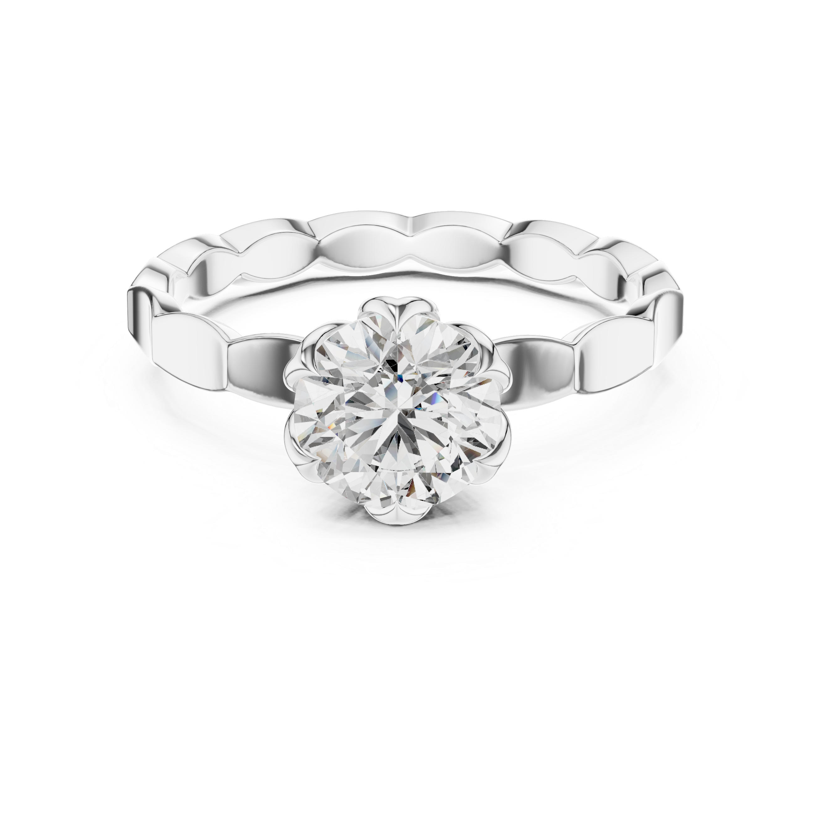 Round Halo Lab Grown Diamond Ring