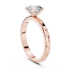 Round Solitaire Lab Grown Diamond Ring