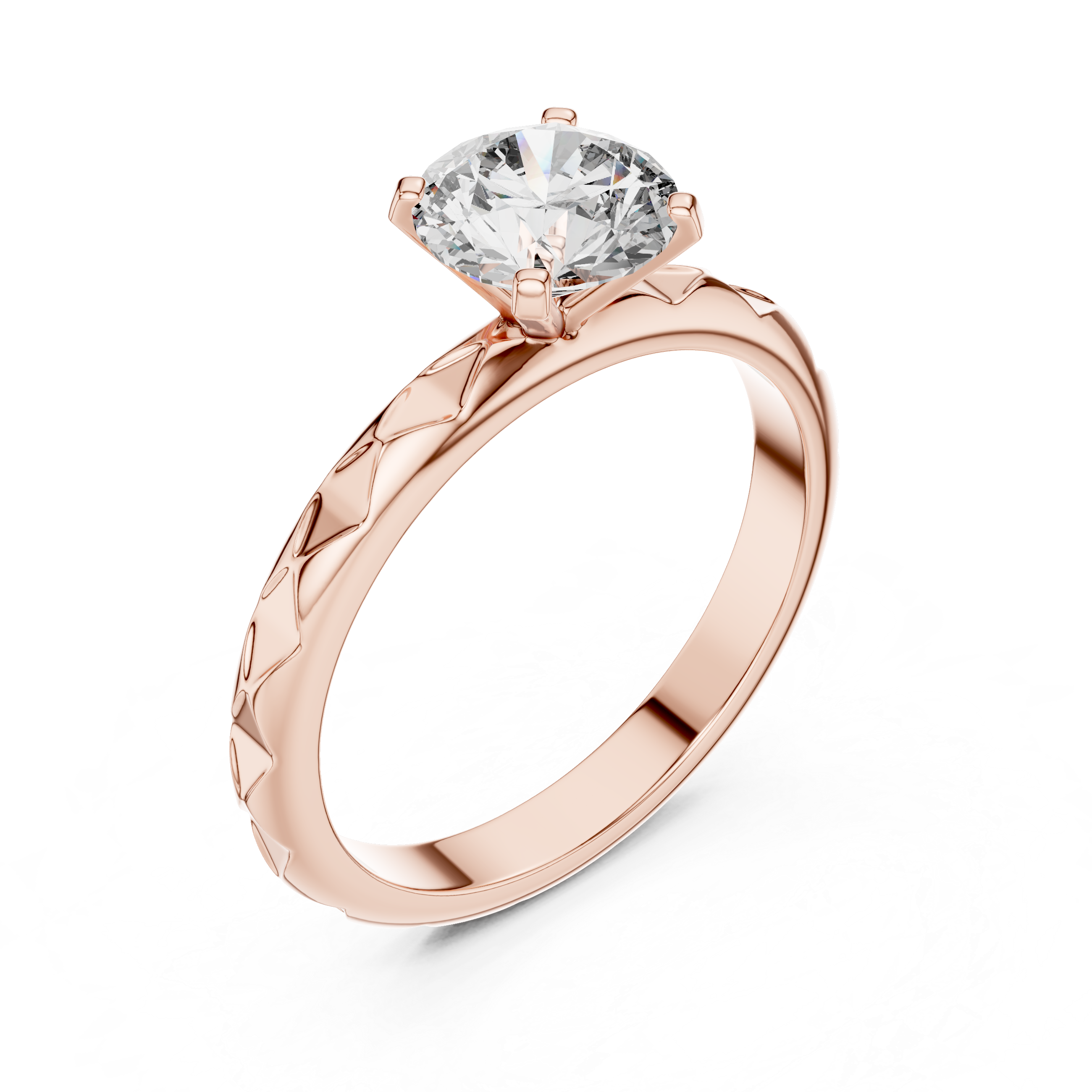 Round Solitaire Lab Grown Diamond Ring