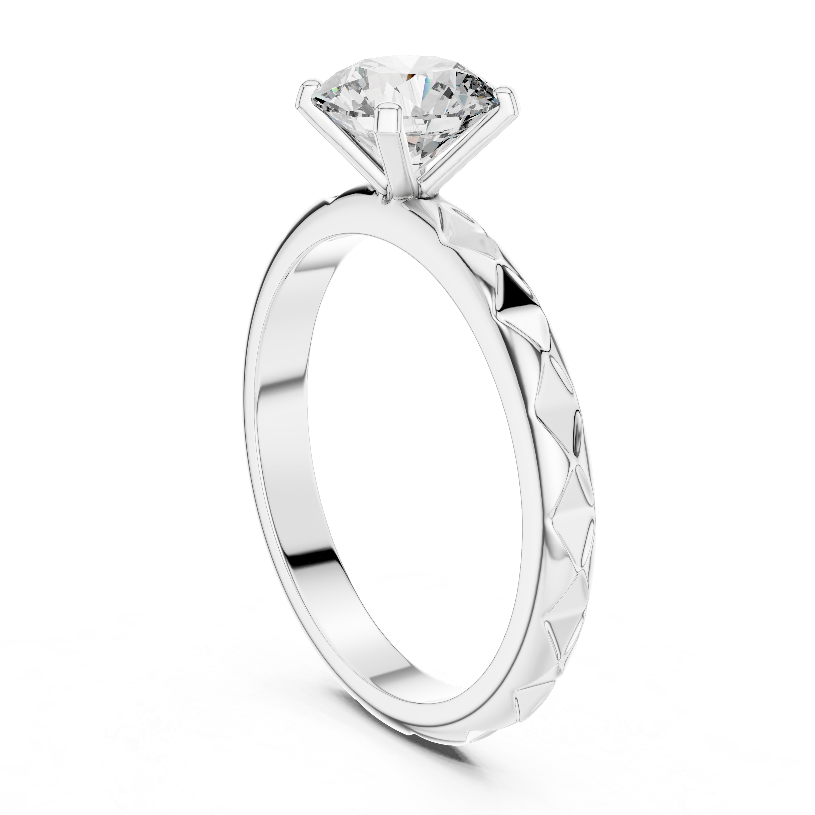 Round Solitaire Lab Grown Diamond Ring