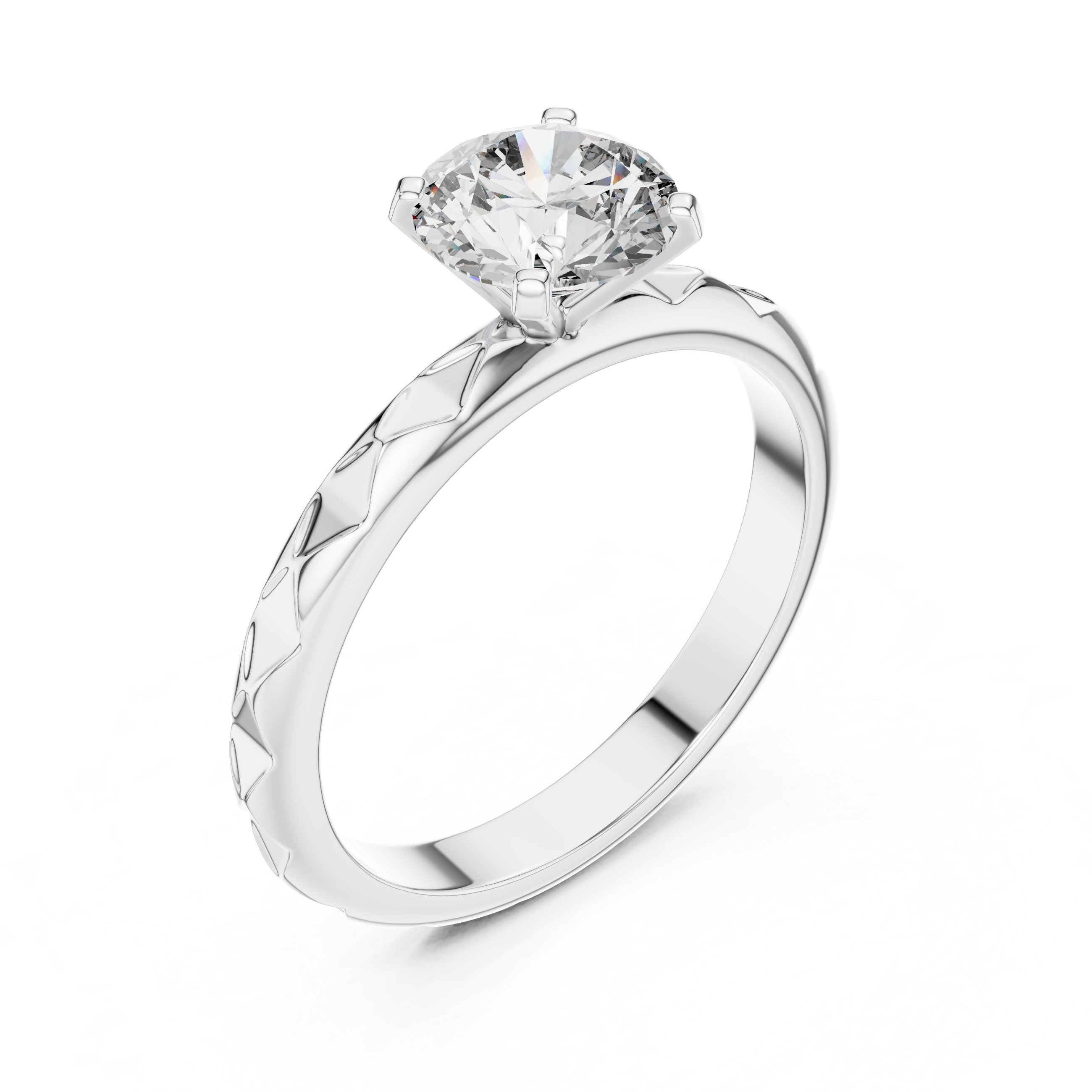 Round Solitaire Lab Grown Diamond Ring
