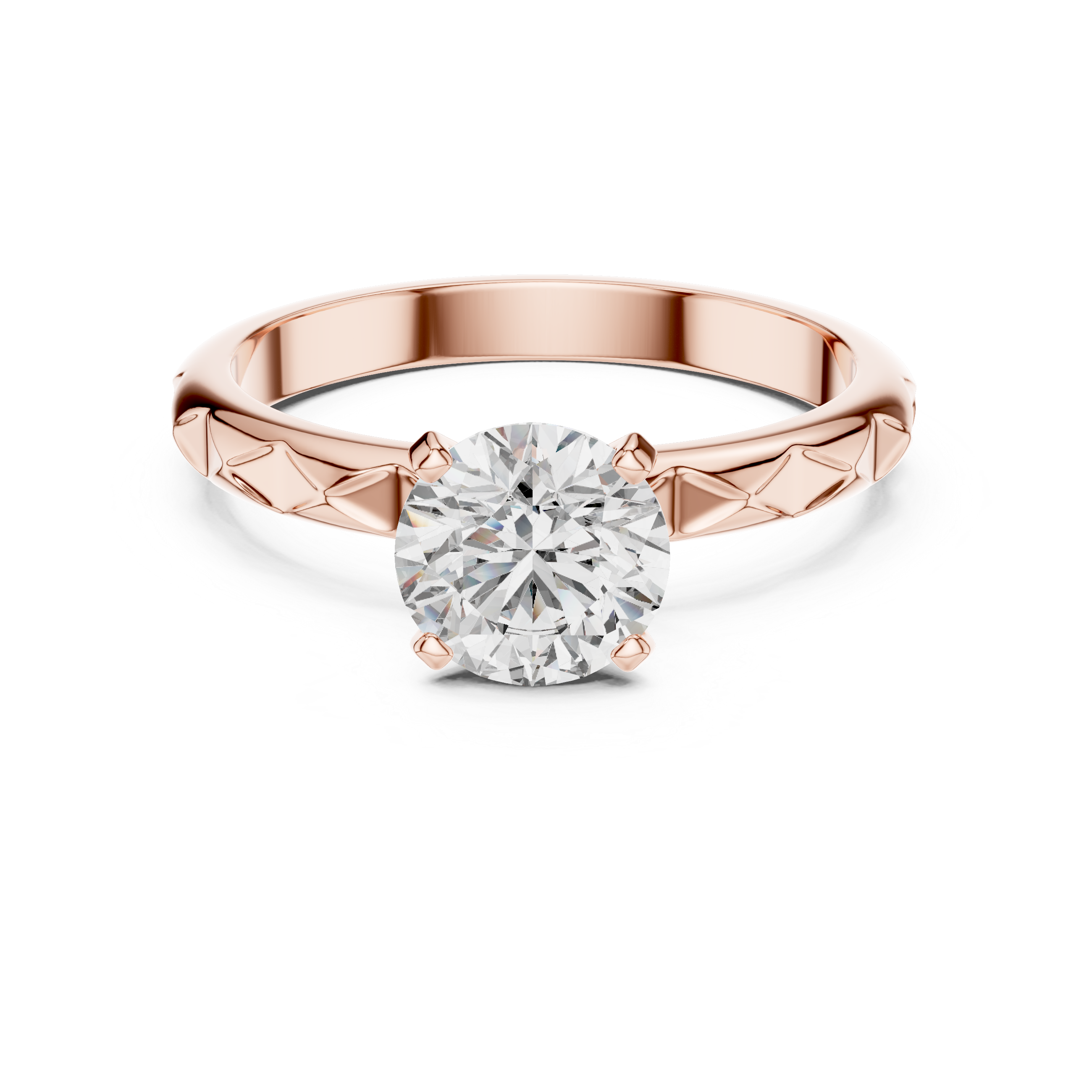 Round Solitaire Lab Grown Diamond Ring