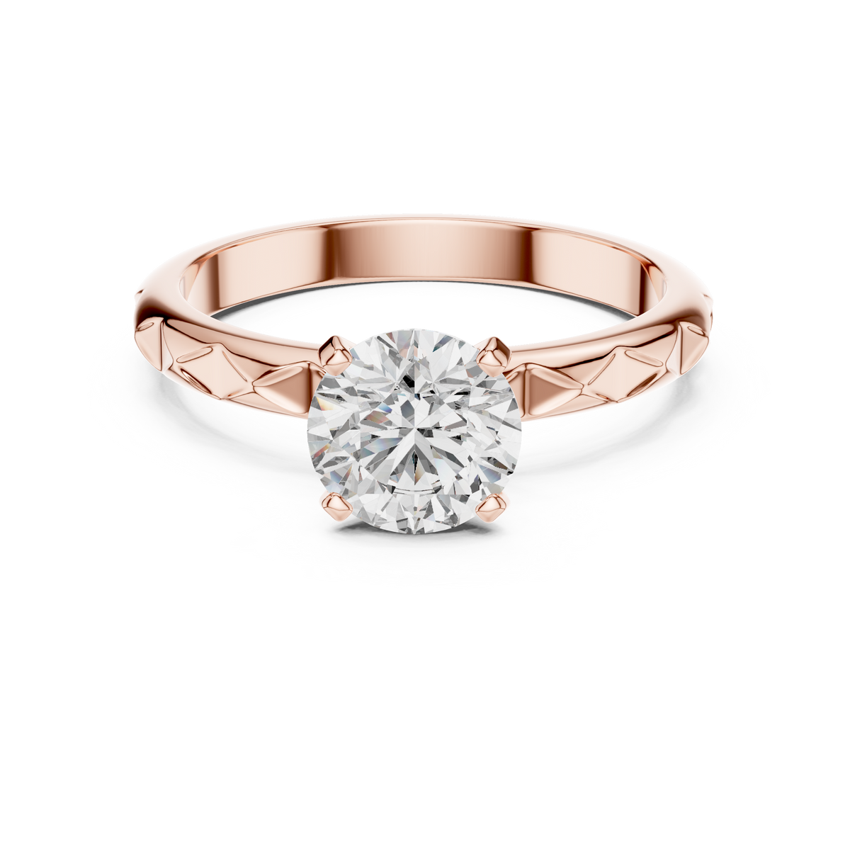 Round Solitaire Lab Grown Diamond Ring