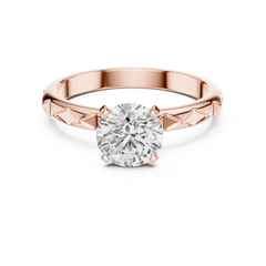 Round Solitaire Lab Grown Diamond Ring