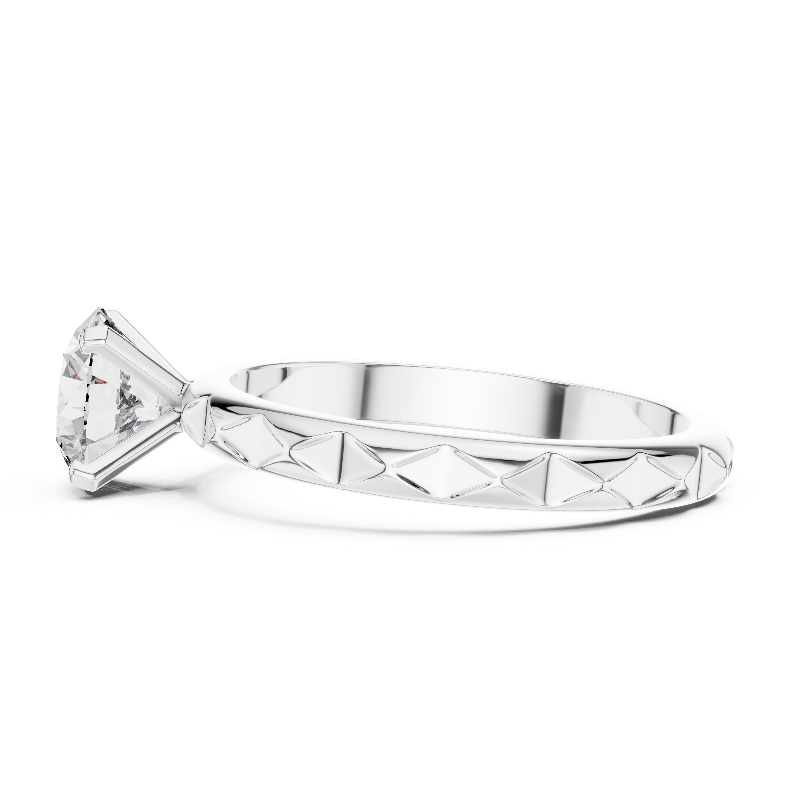 Round Solitaire Lab Grown Diamond Ring