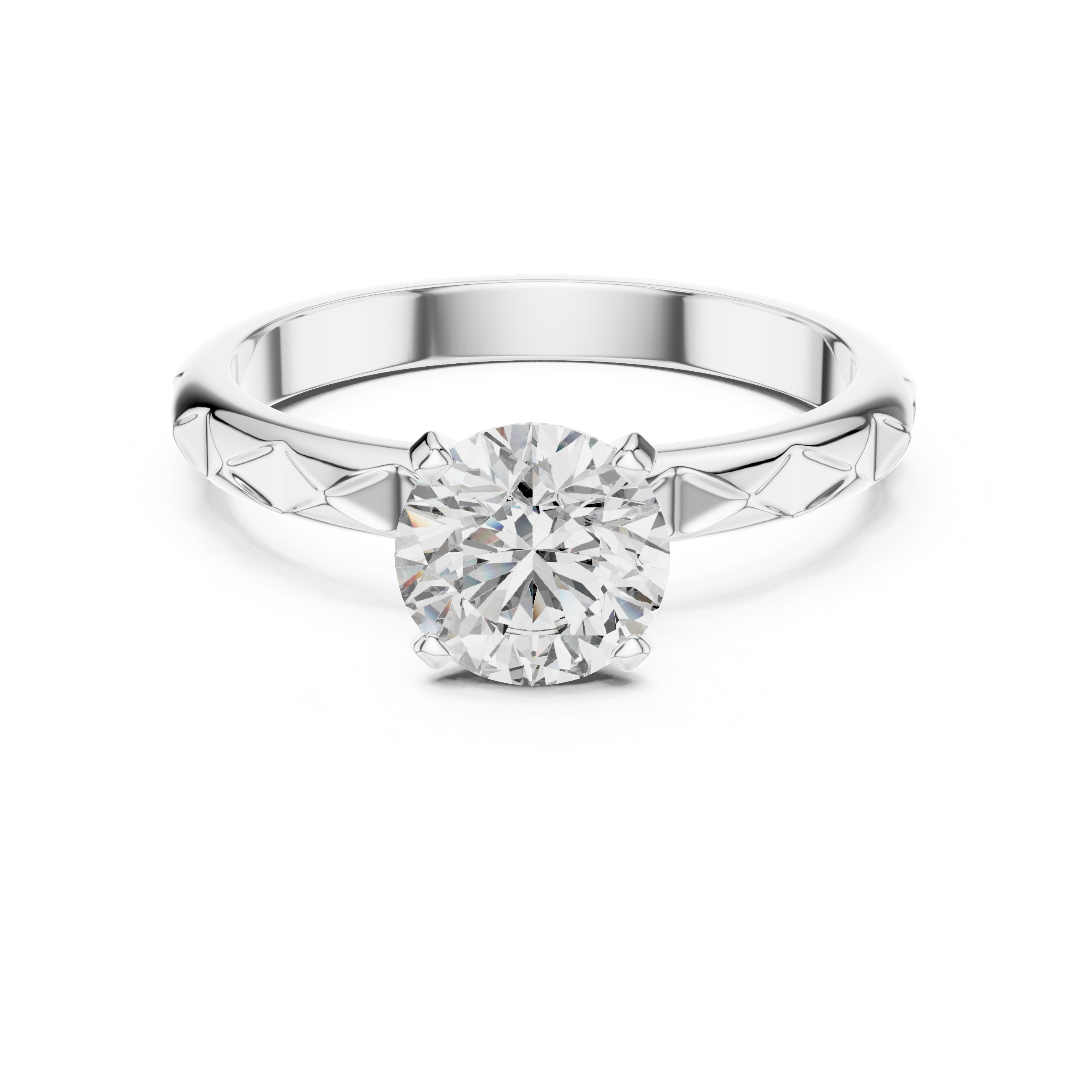 Round Solitaire Lab Grown Diamond Ring
