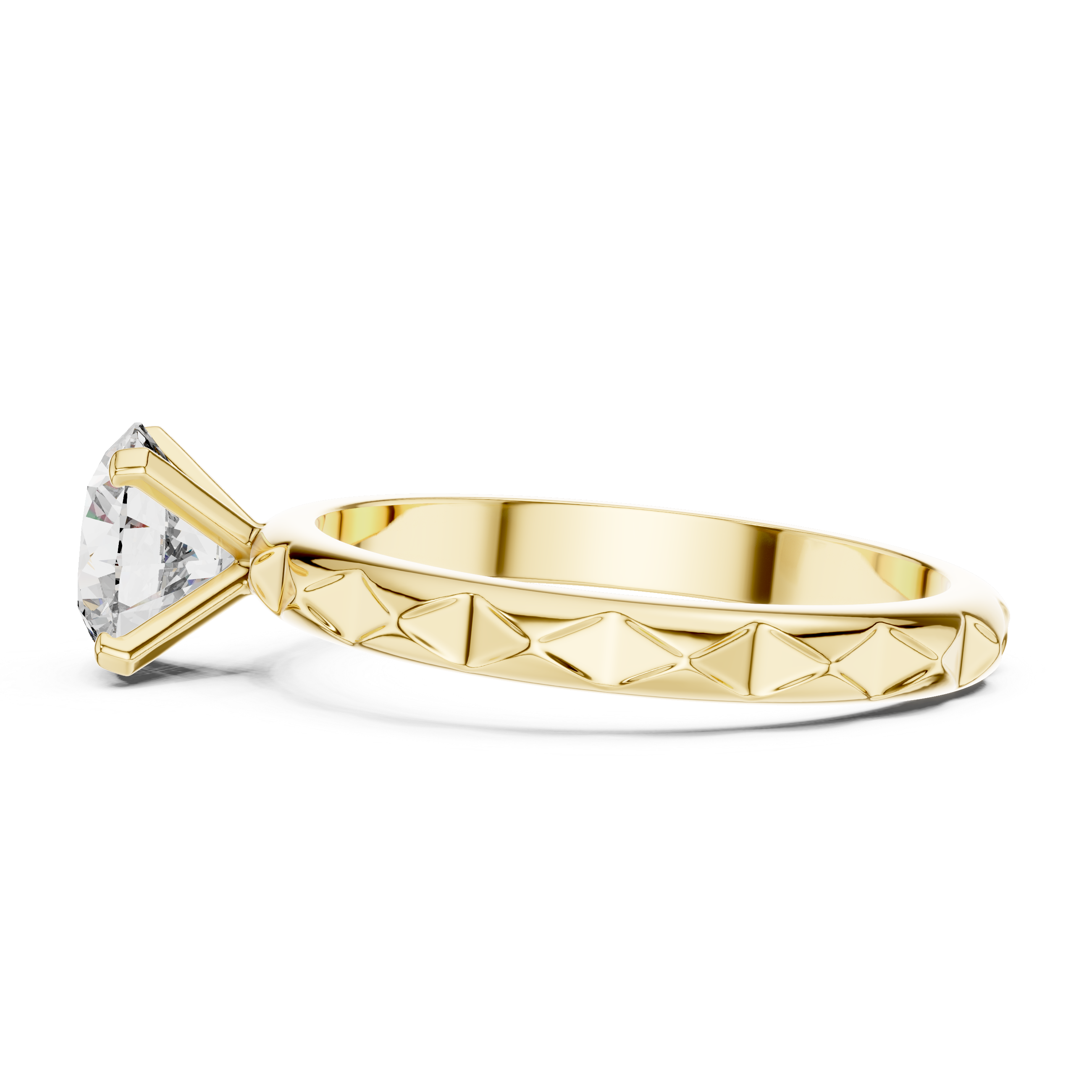 Round Solitaire Lab Grown Diamond Ring