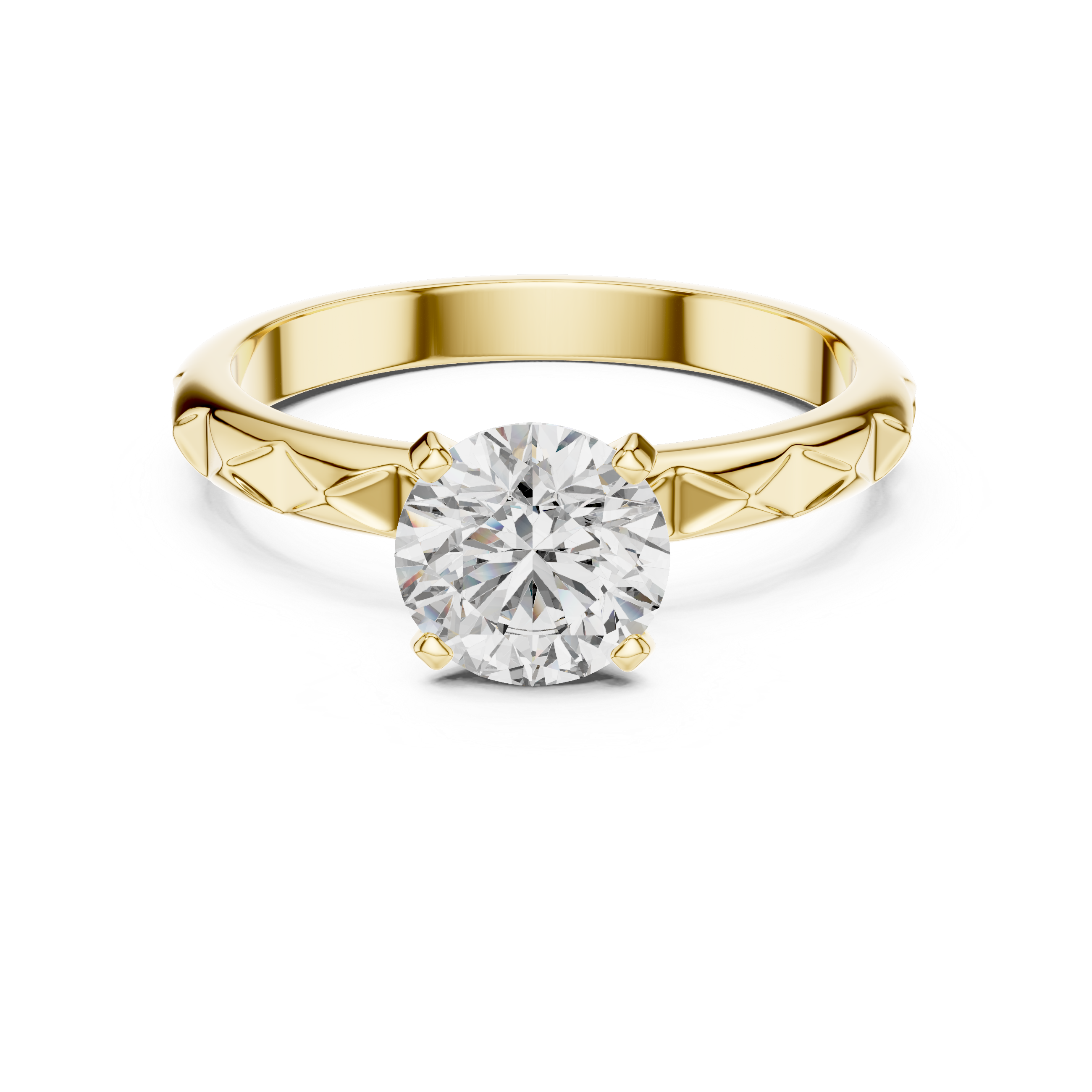 Round Solitaire Lab Grown Diamond Ring