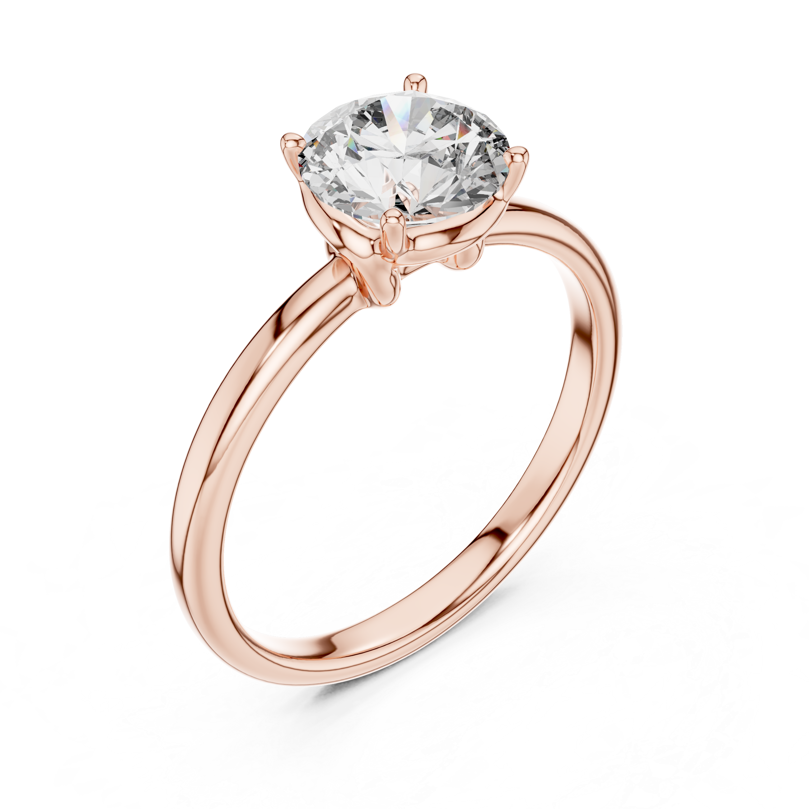 Round Solitaire Lab Grown Diamond Ring