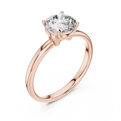 Round Solitaire Lab Grown Diamond Ring