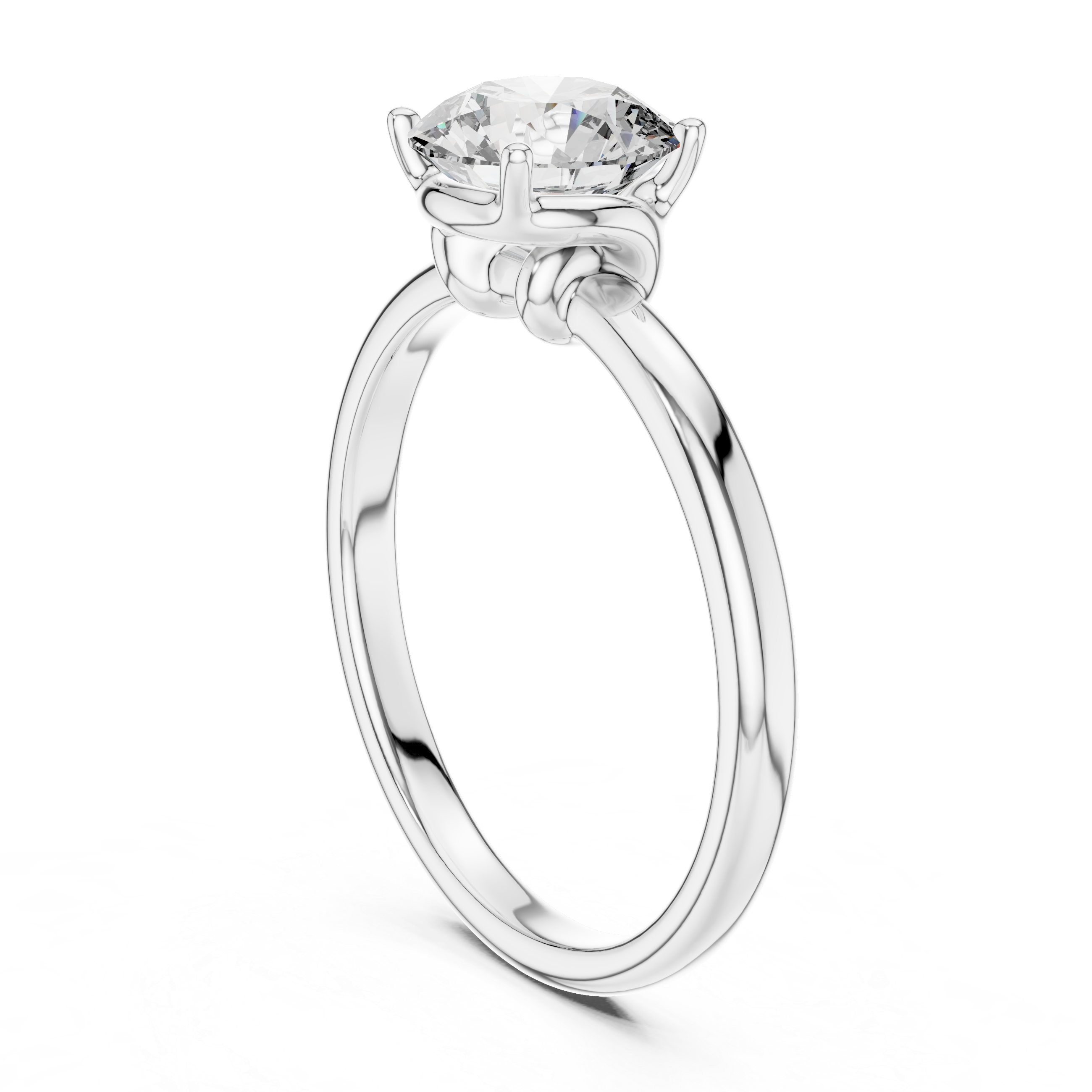 Round Solitaire Lab Grown Diamond Ring