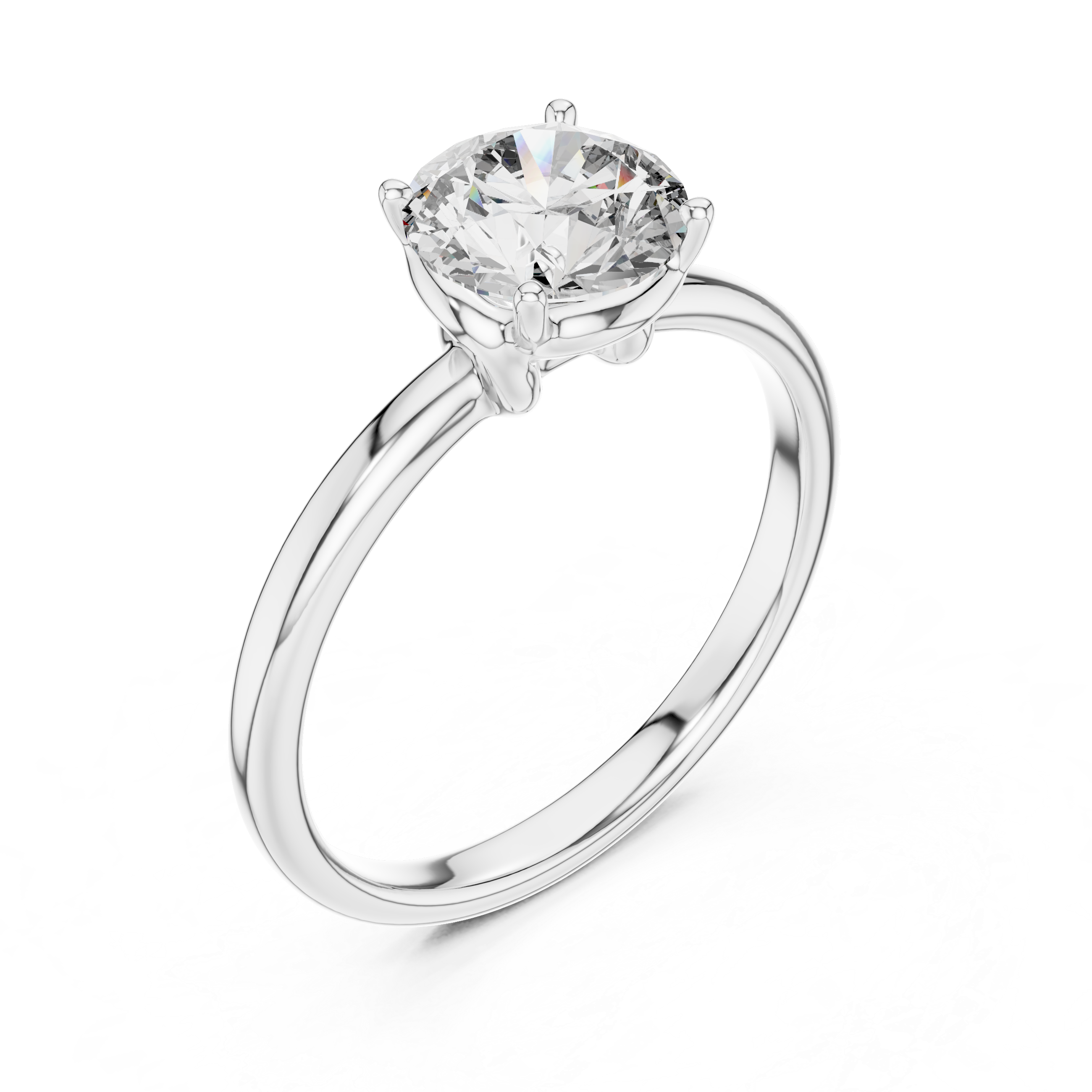 Round Solitaire Lab Grown Diamond Ring