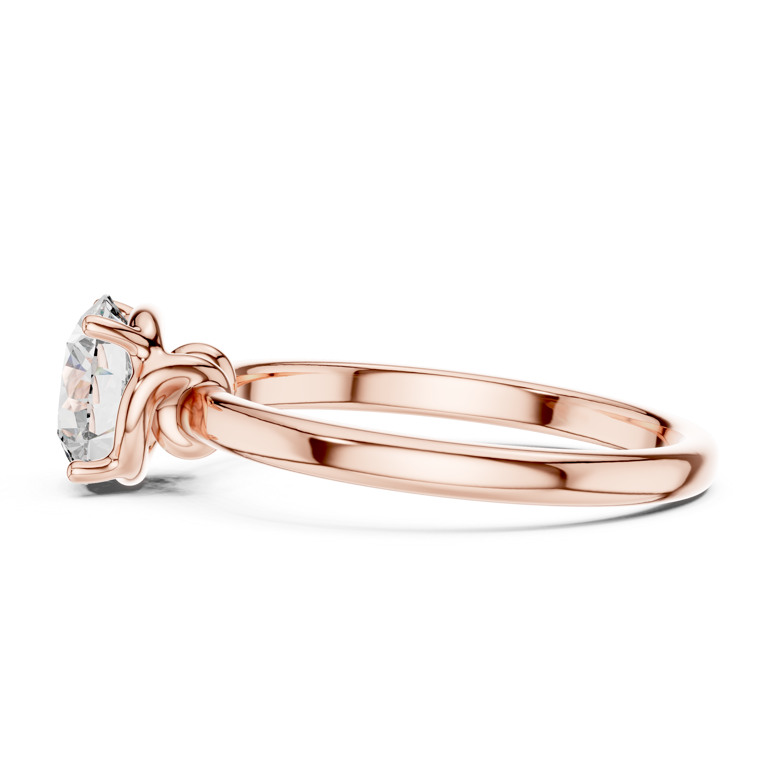 Round Solitaire Lab Grown Diamond Ring