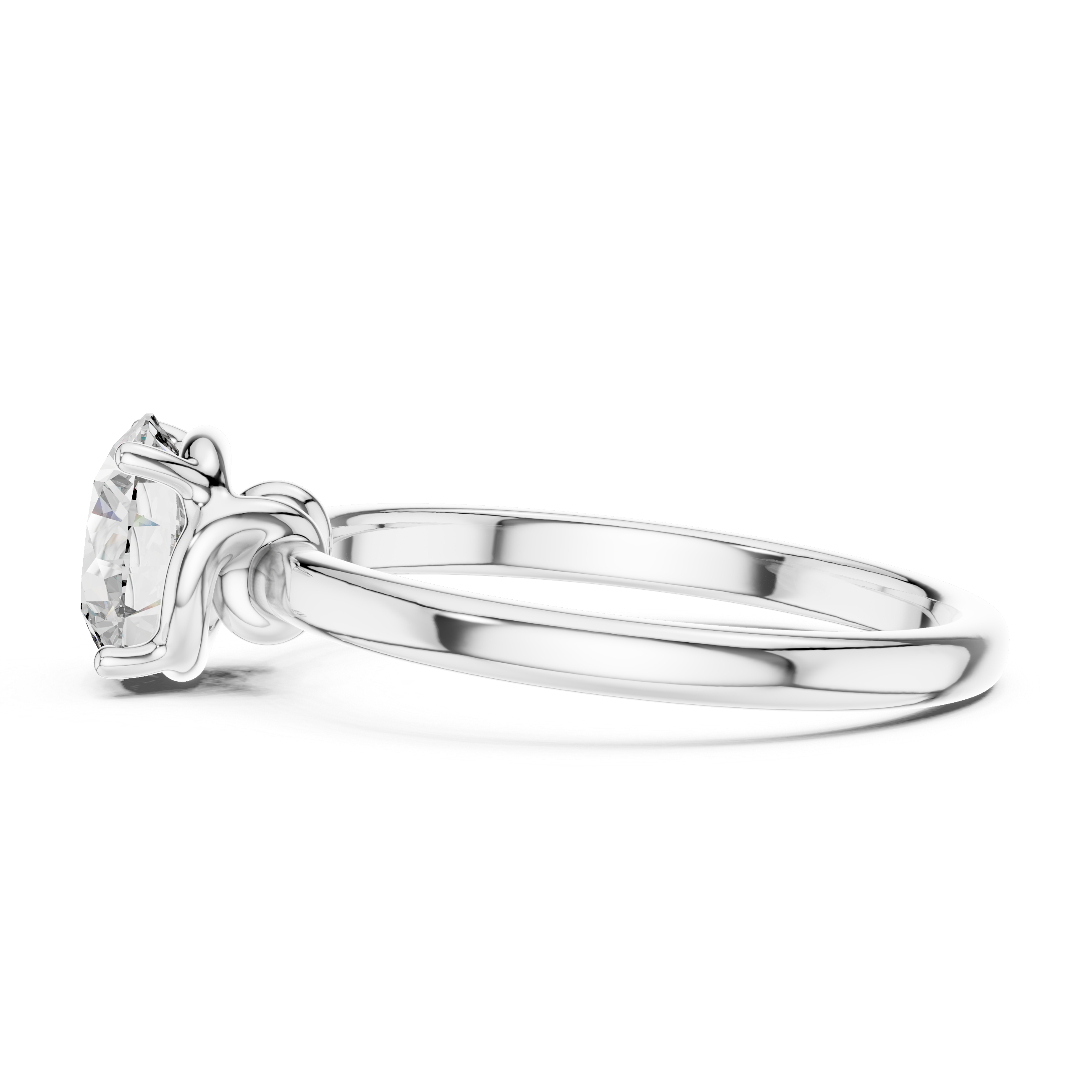 Round Solitaire Lab Grown Diamond Ring