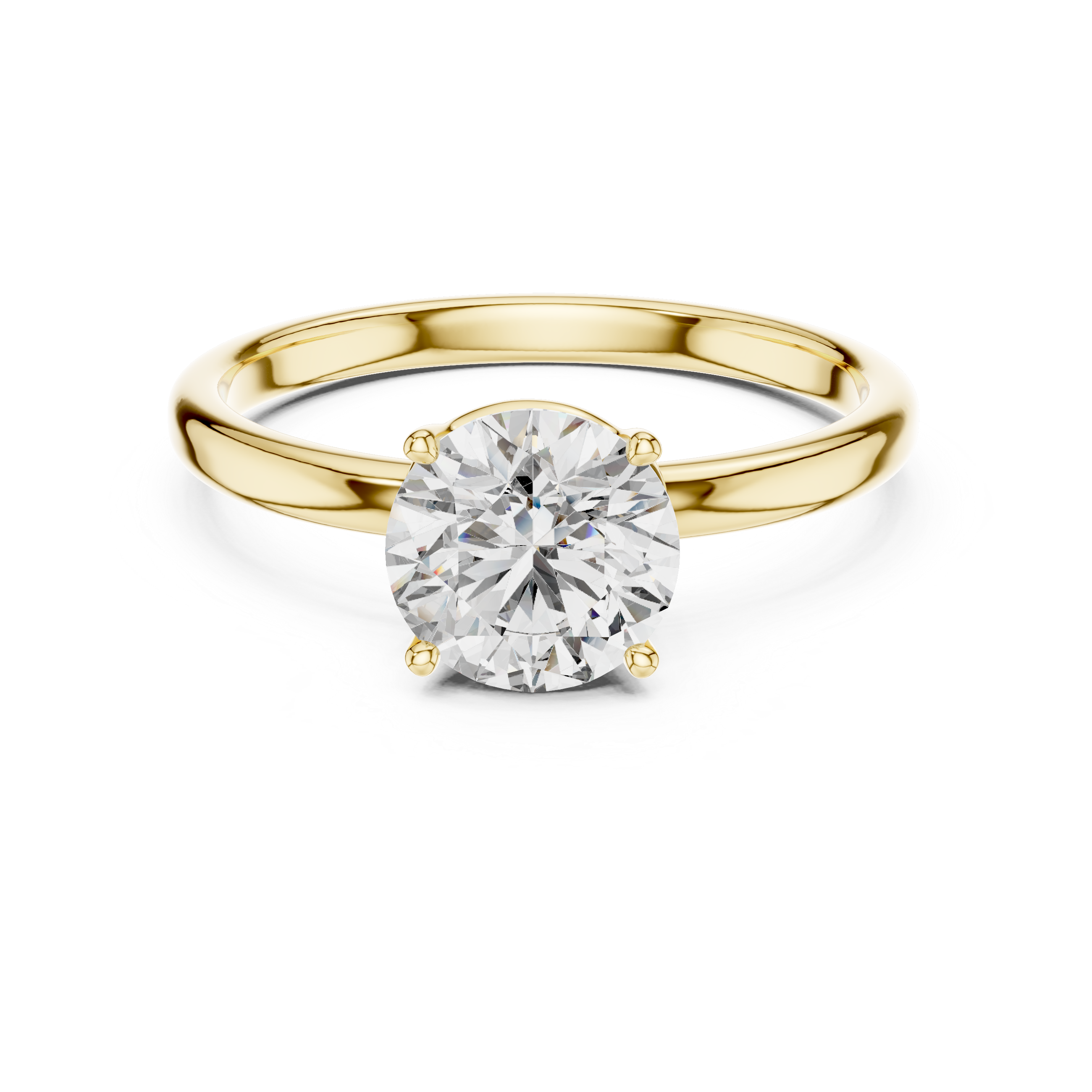 Round Solitaire Lab Grown Diamond Ring