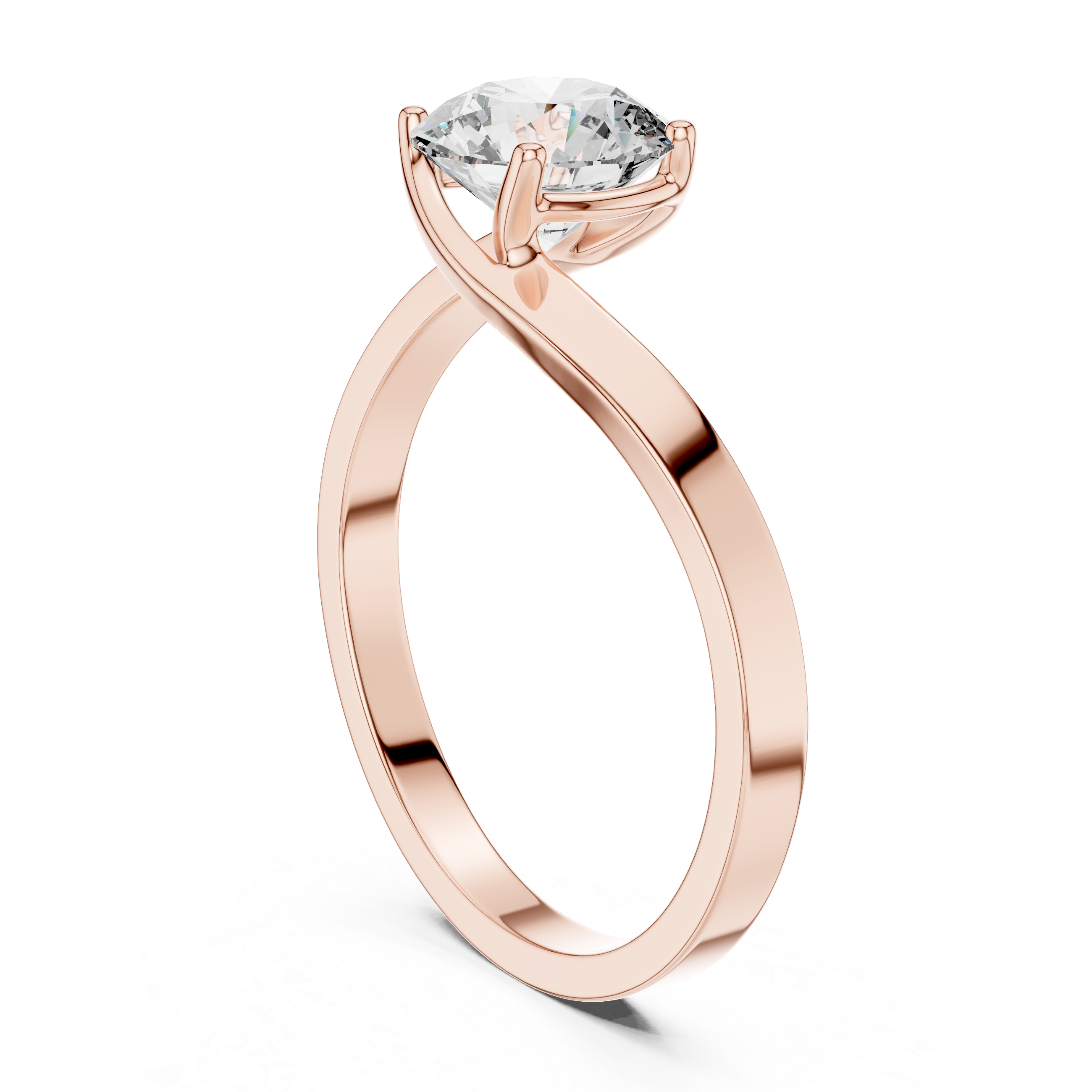 Round Solitaire Lab Grown Diamond Ring