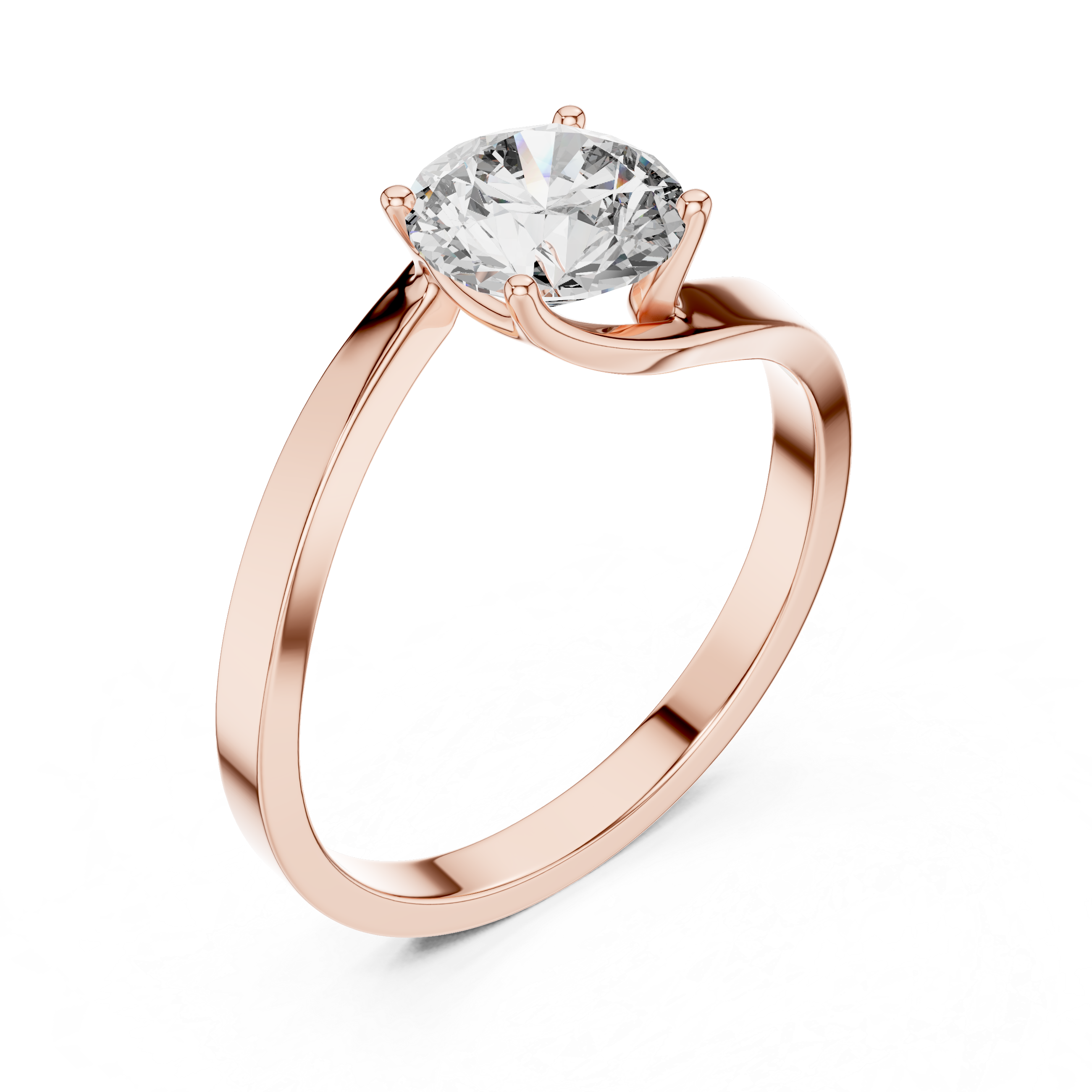 Round Solitaire Lab Grown Diamond Ring
