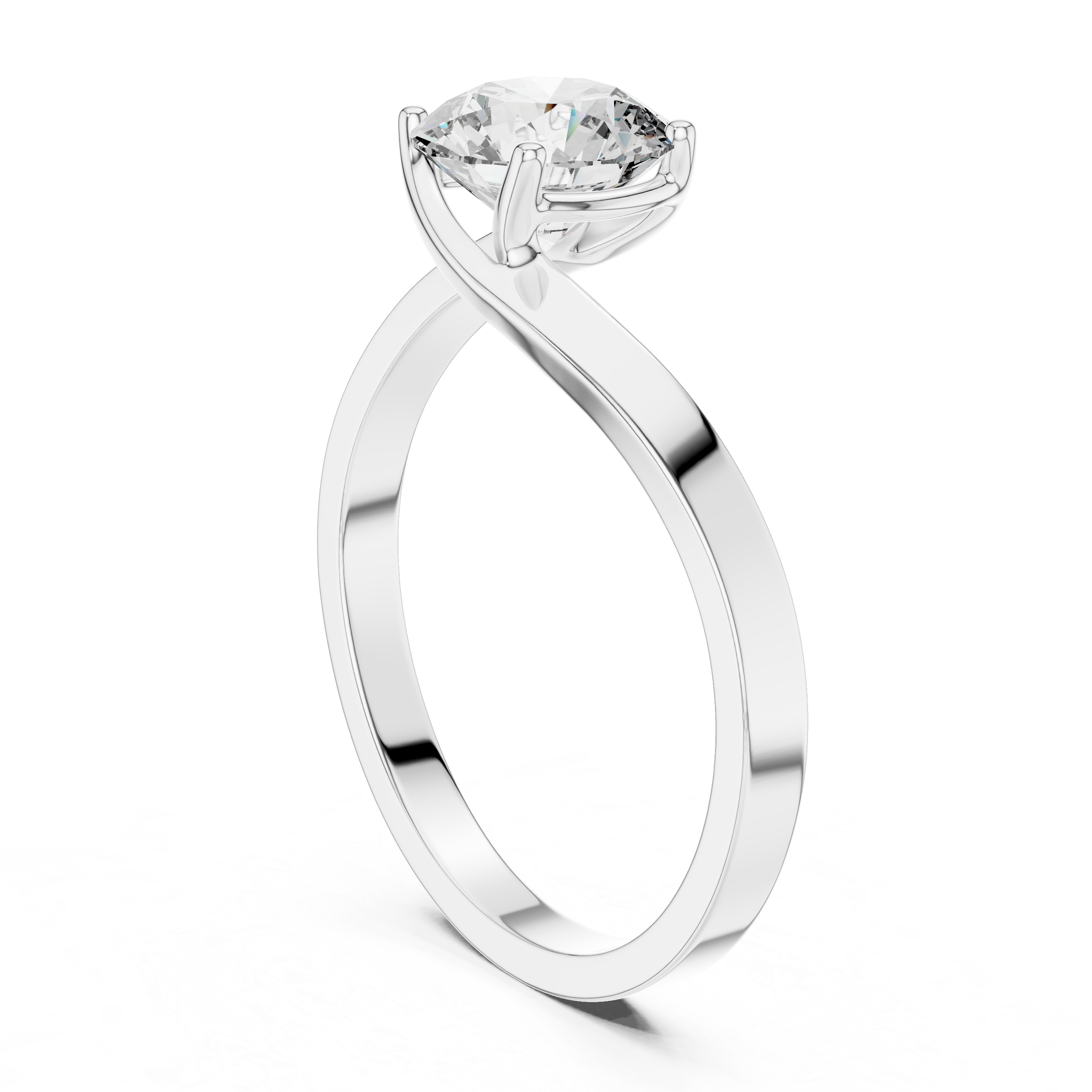 Round Solitaire Lab Grown Diamond Ring