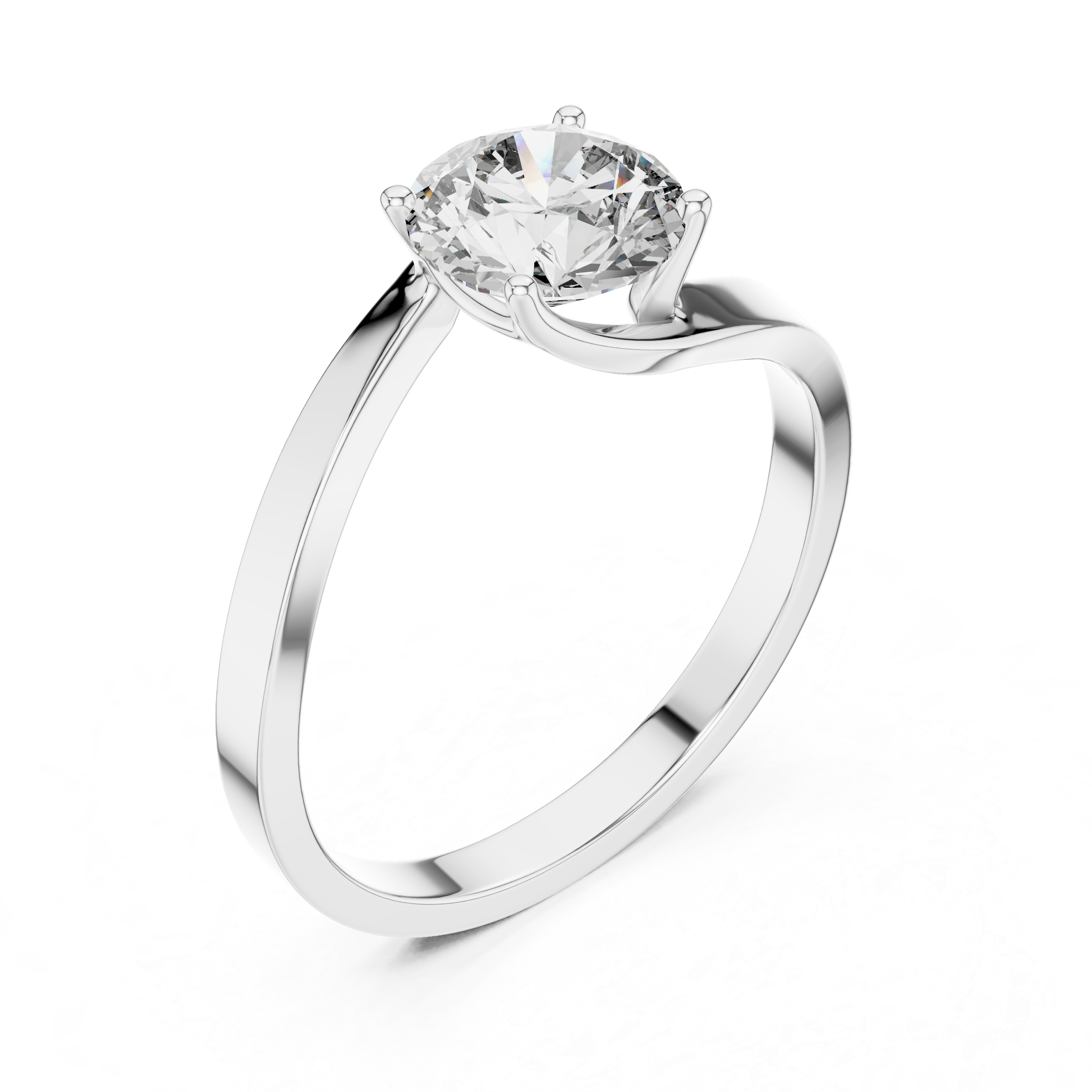 Round Solitaire Lab Grown Diamond Ring