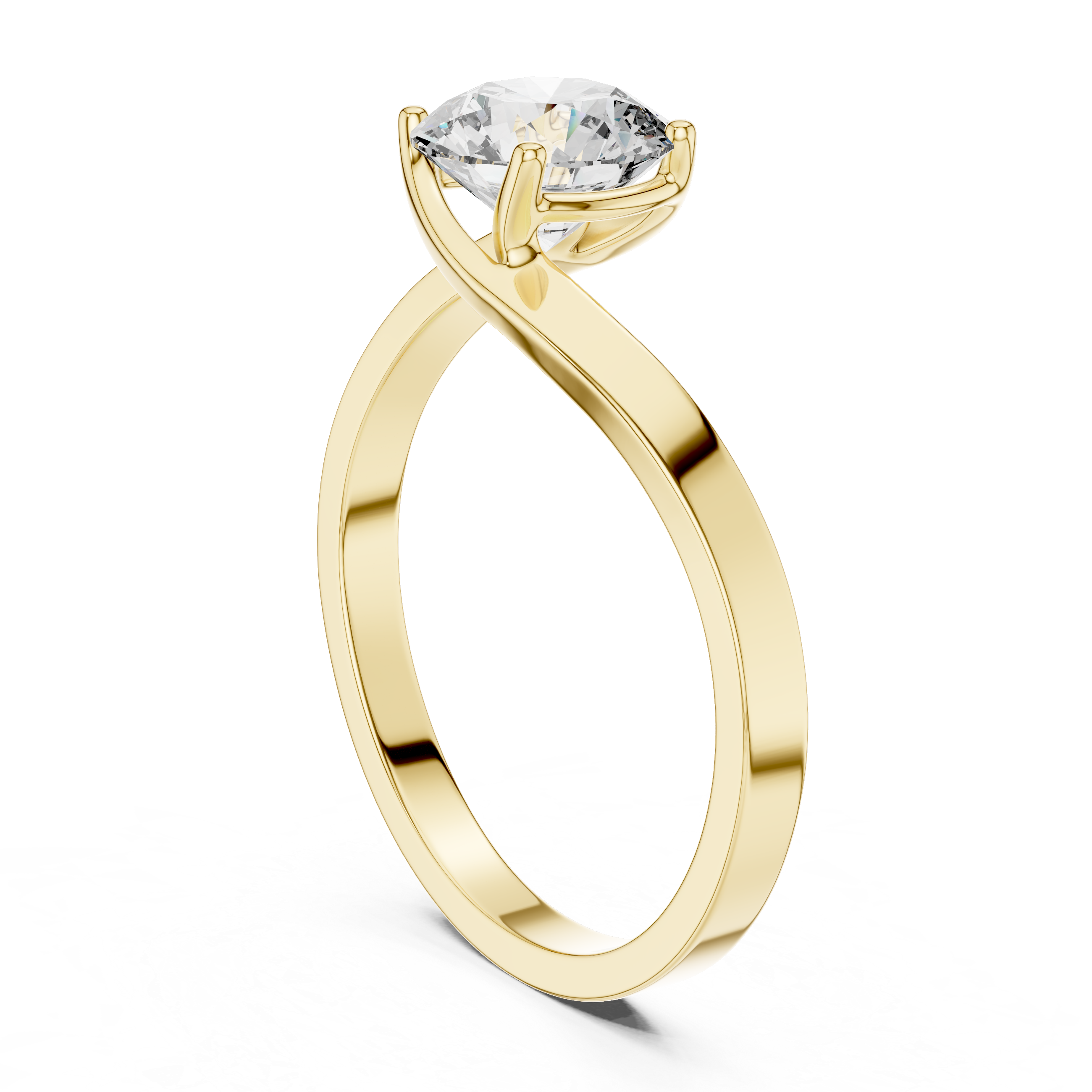 Round Solitaire Lab Grown Diamond Ring