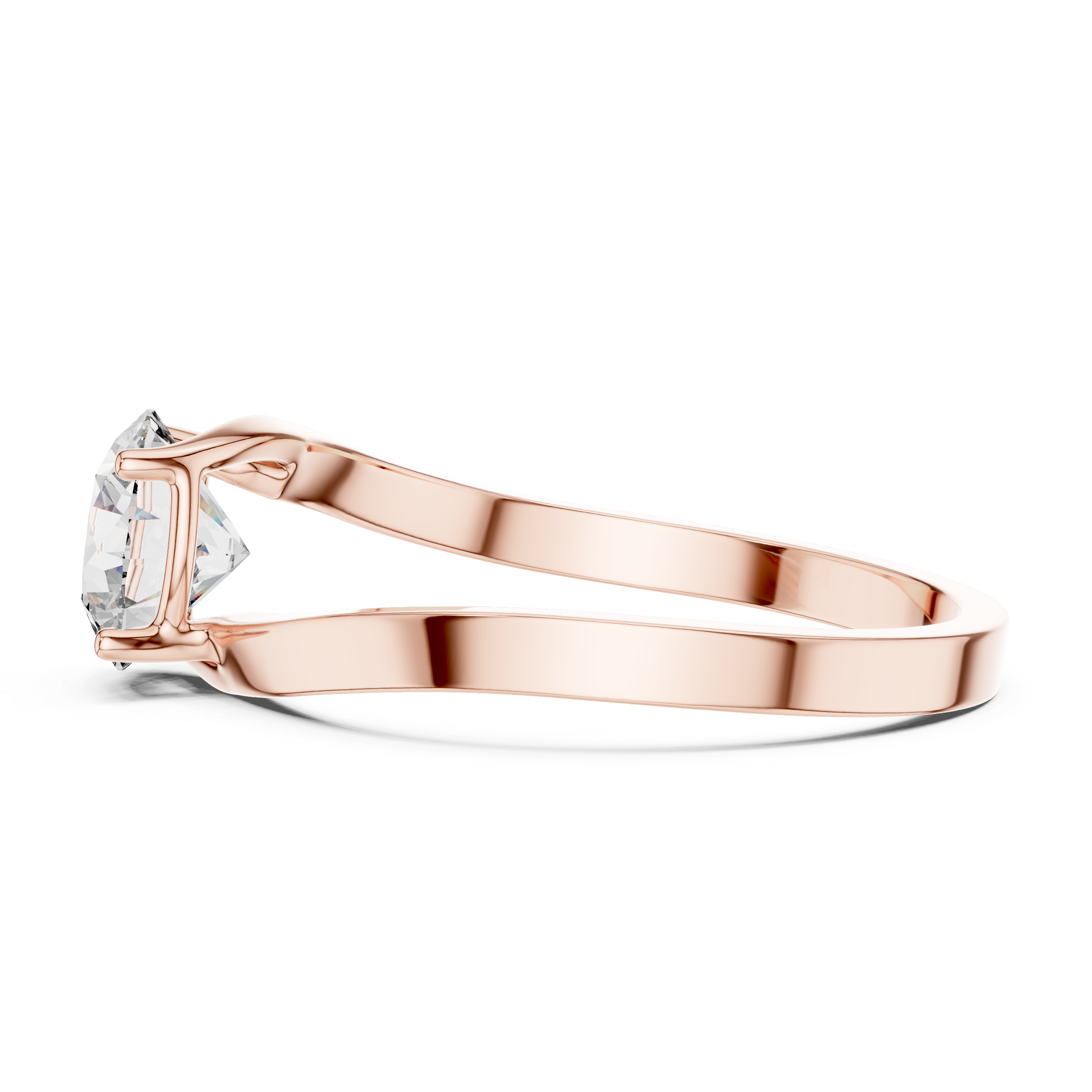 Round Solitaire Lab Grown Diamond Ring