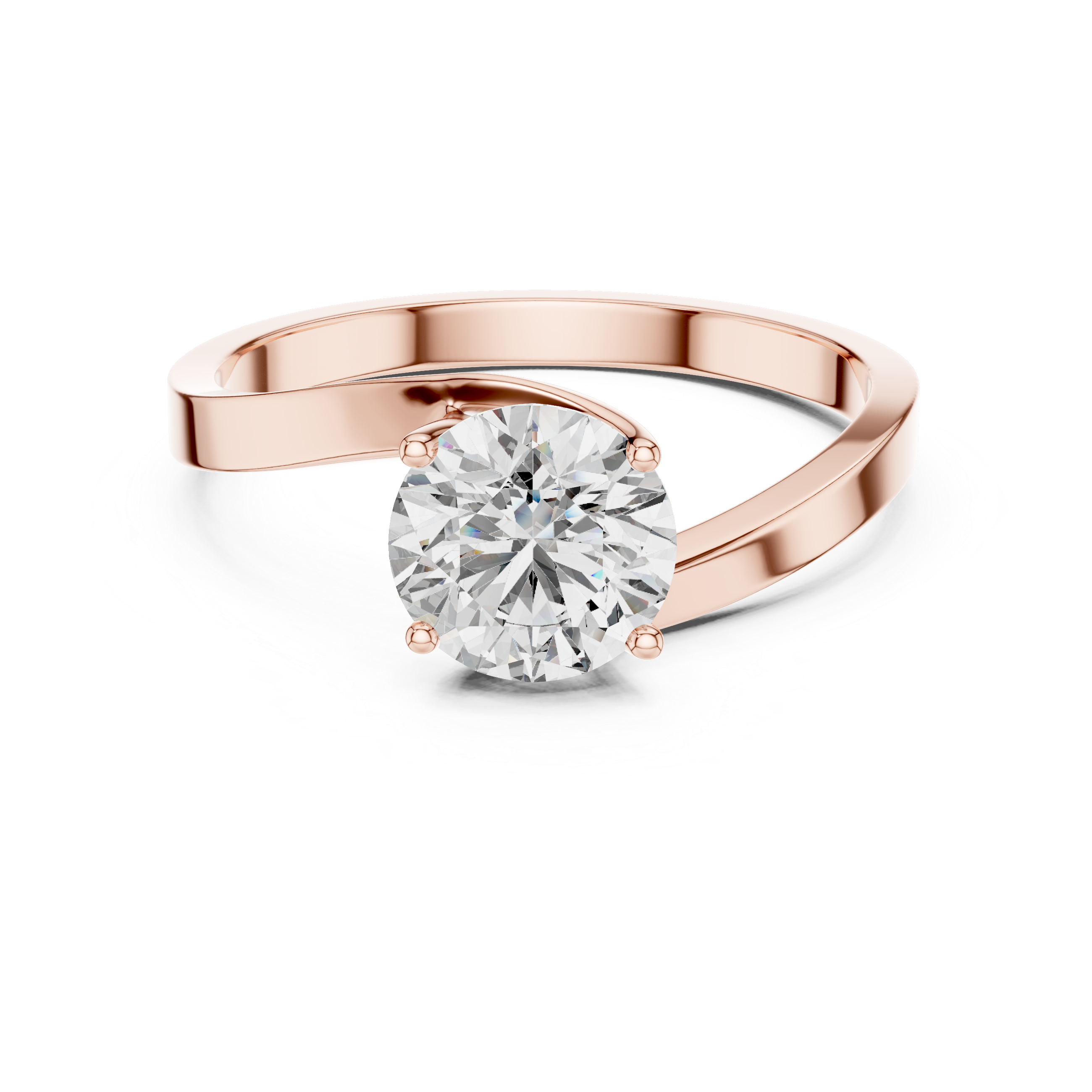 Round Solitaire Lab Grown Diamond Ring