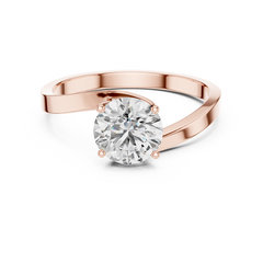 Round Solitaire Lab Grown Diamond Ring