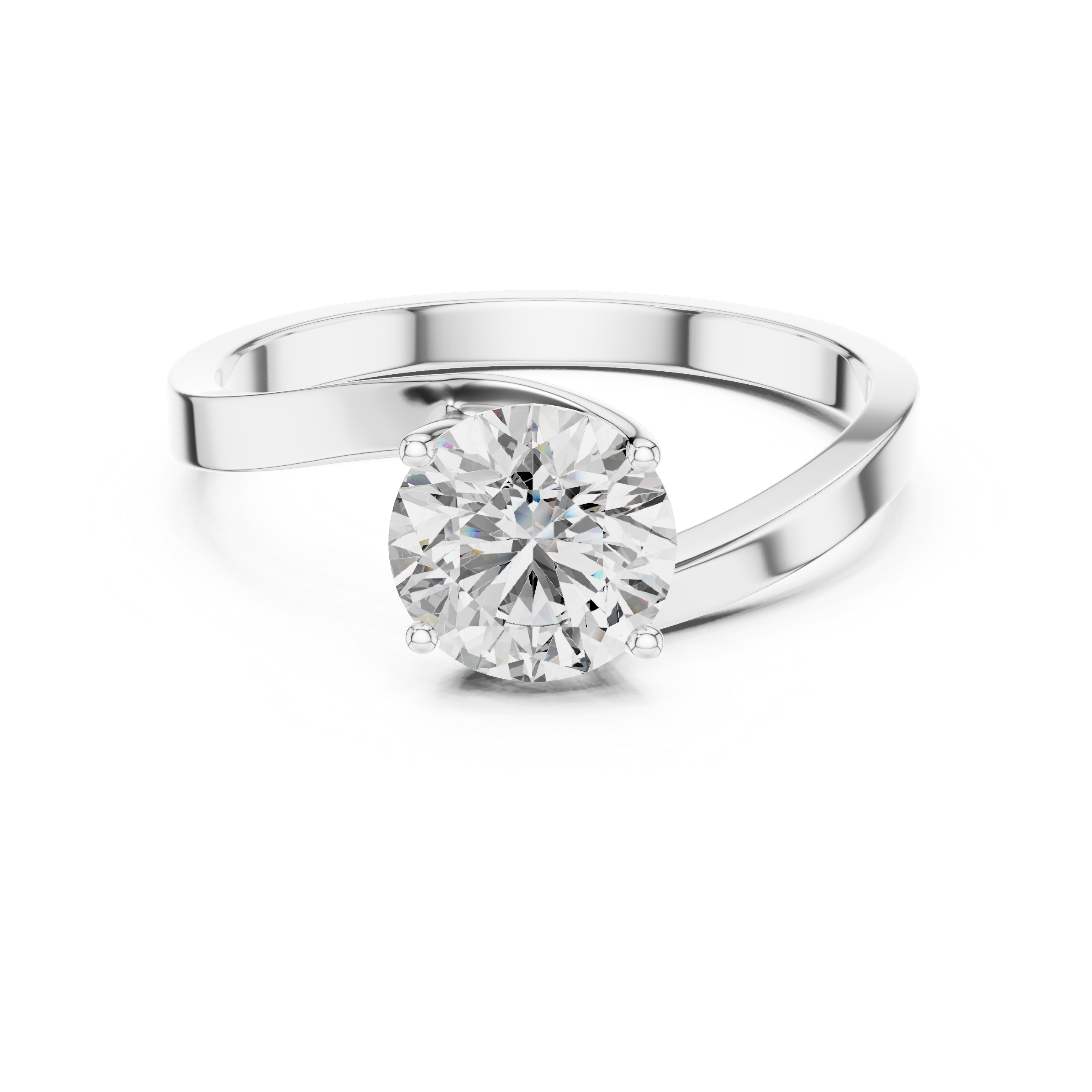 Round Solitaire Lab Grown Diamond Ring
