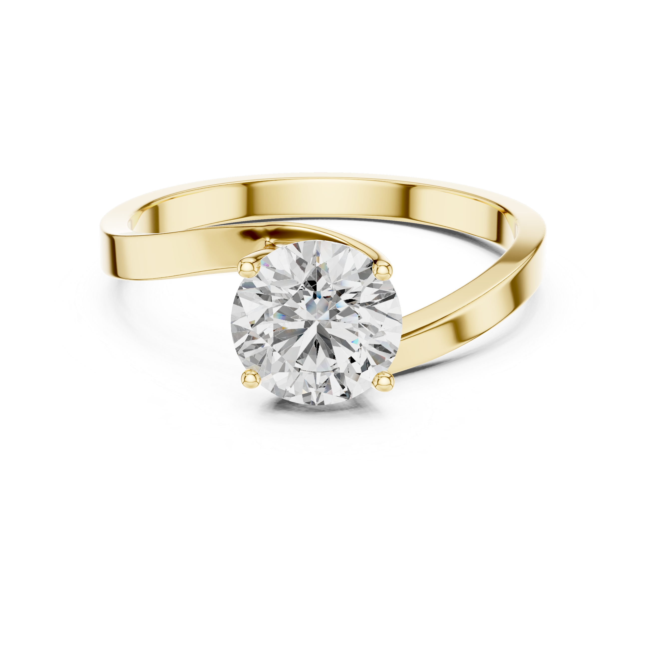 Round Solitaire Lab Grown Diamond Ring